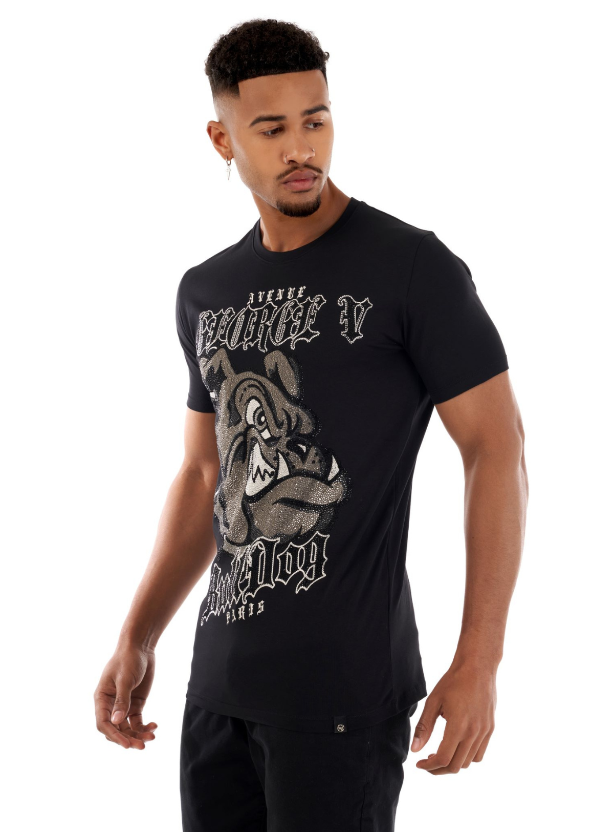 George V T-Shirt - GV Paris Cartoon - Black - GV10062