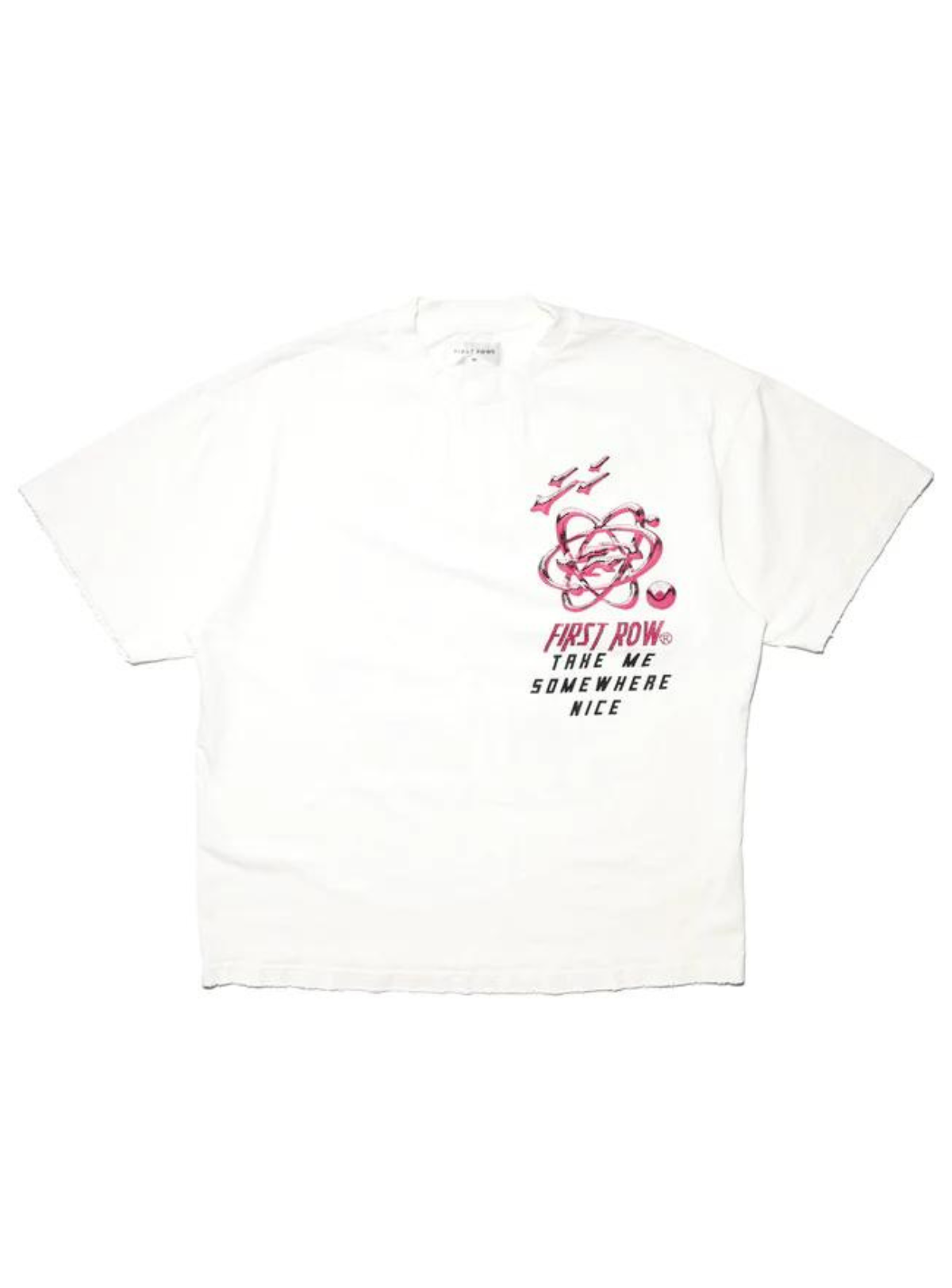First Row T-Shirt - Take Me Somewhere Nice - White
