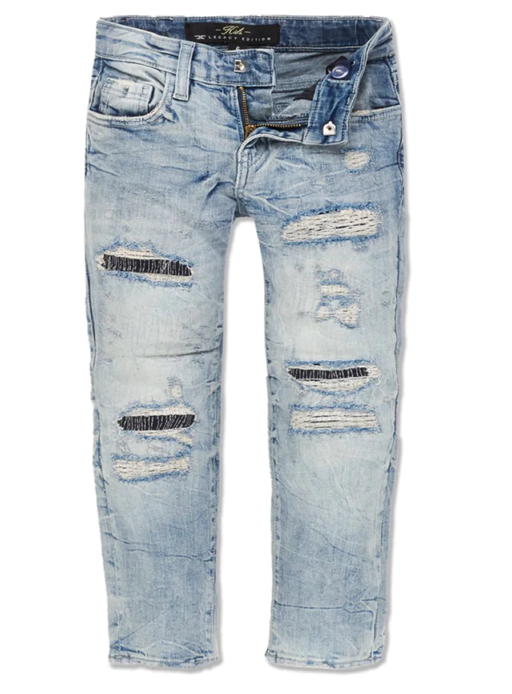 Jordan Craig Big Kids Jeans - Bayside Rip And Repair - Ice Blue - JS355RB