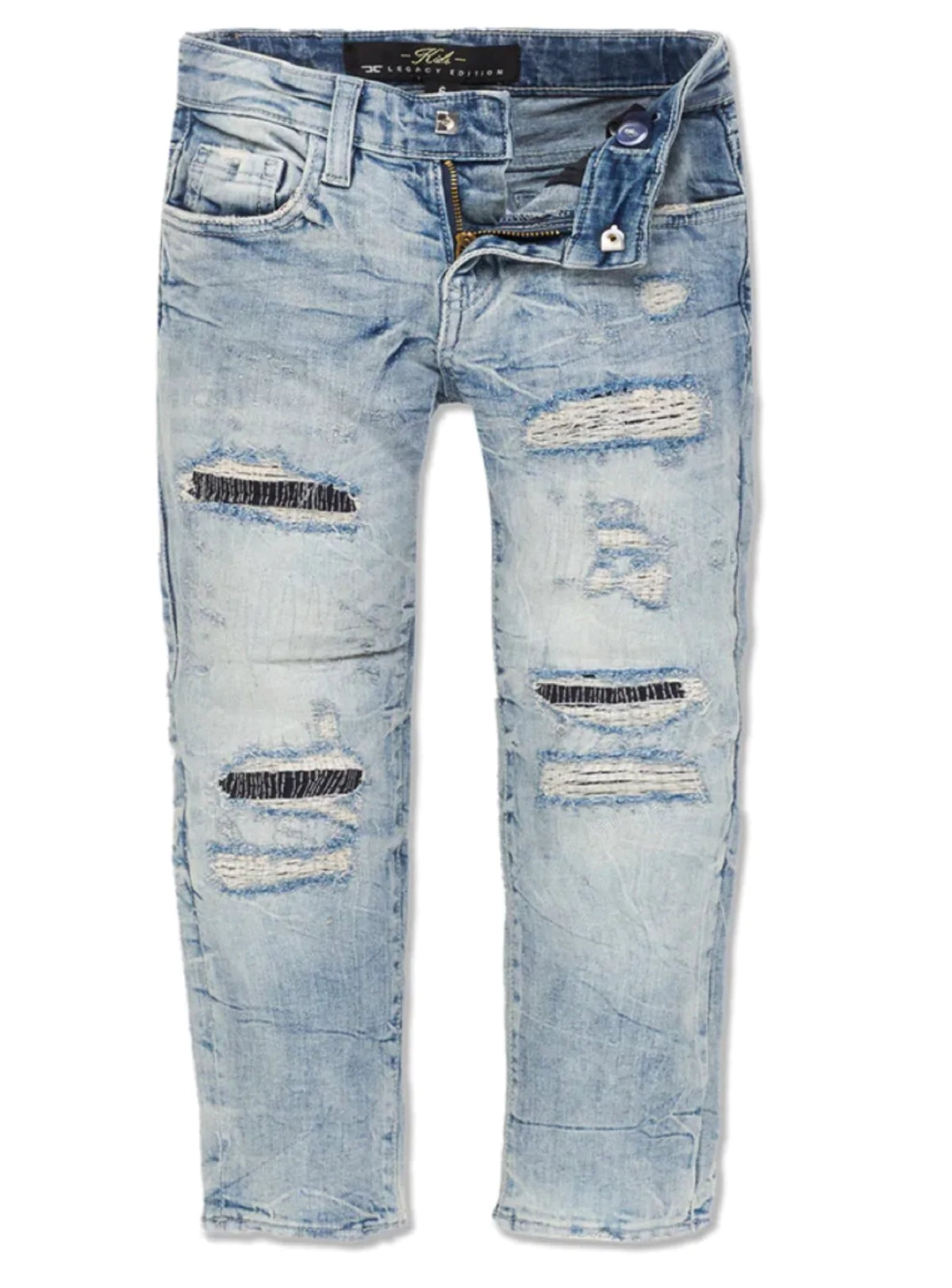 Jordan Craig Big Kids Jeans - Bayside Rip And Repair - Ice Blue - JS355RB