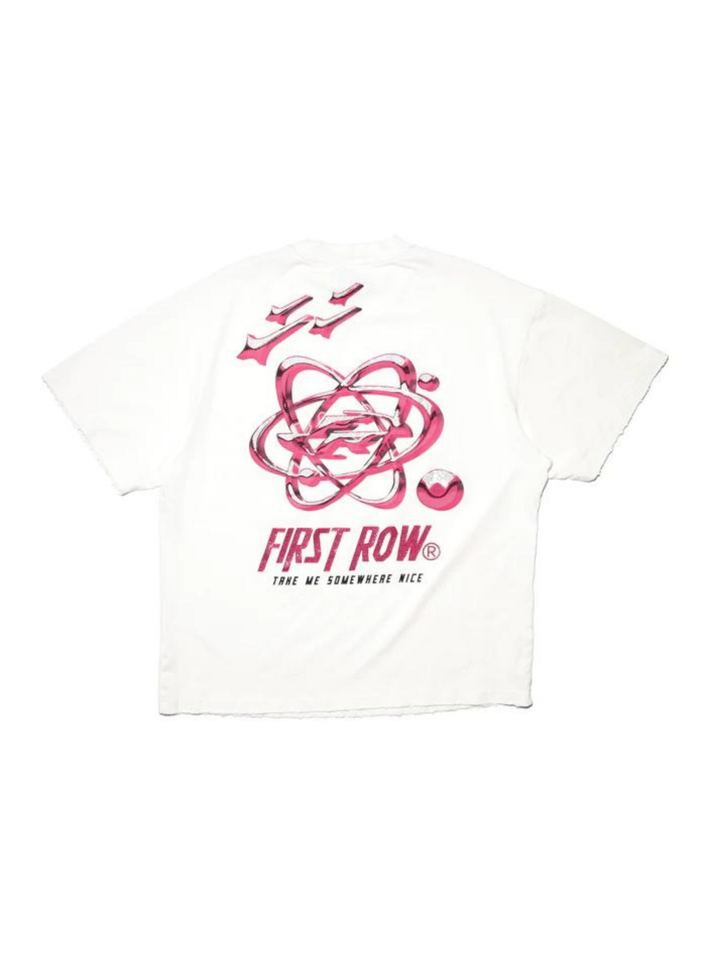 First Row T-Shirt - Take Me Somewhere Nice - White