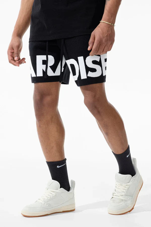 Jordan Craig Shorts - Retro Paradise Knit - Black - 2565S