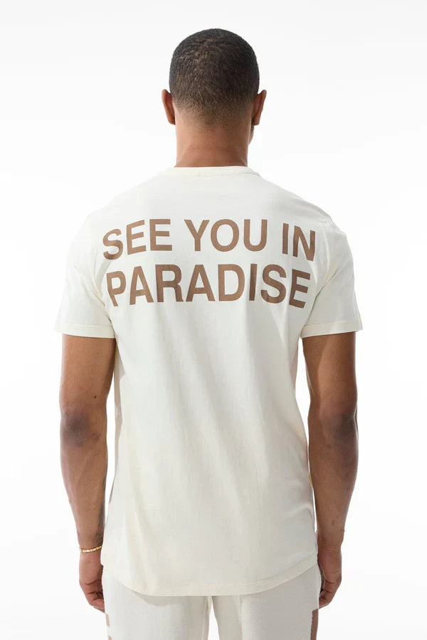 Jordan Craig T-Shirt - Paradise - Cream - 2565A