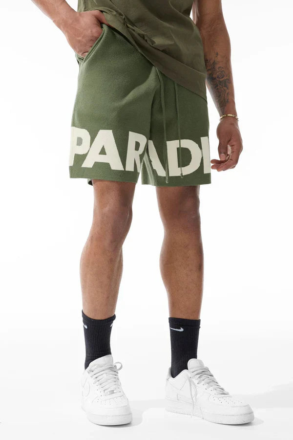 Jordan Craig Shorts - Retro Paradise Knit - Olive - 2565S