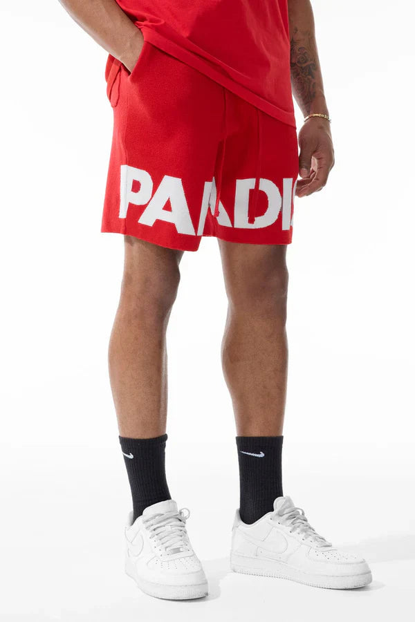 Jordan Craig Shorts - Retro Paradise Knit - Red - 2565S