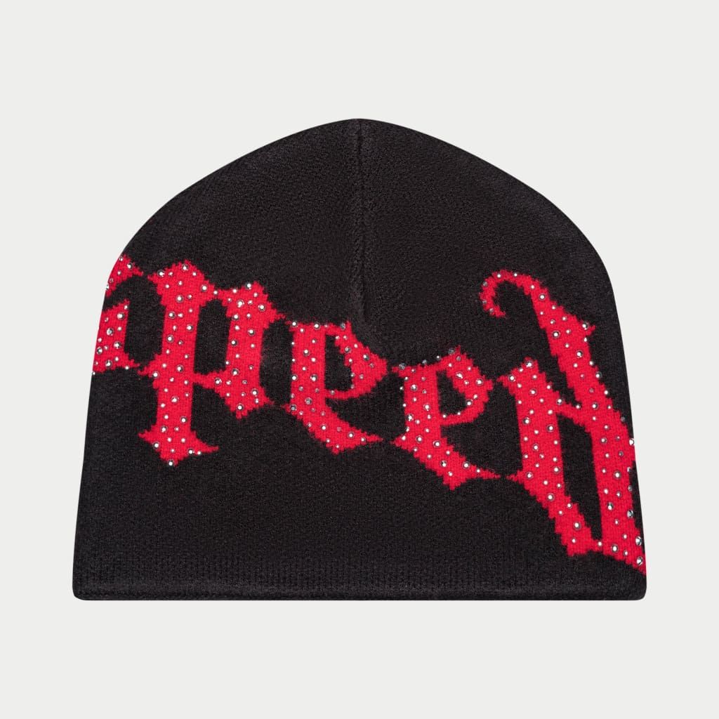 Godspeed Beanie - OG Logo Studded - Black And Red