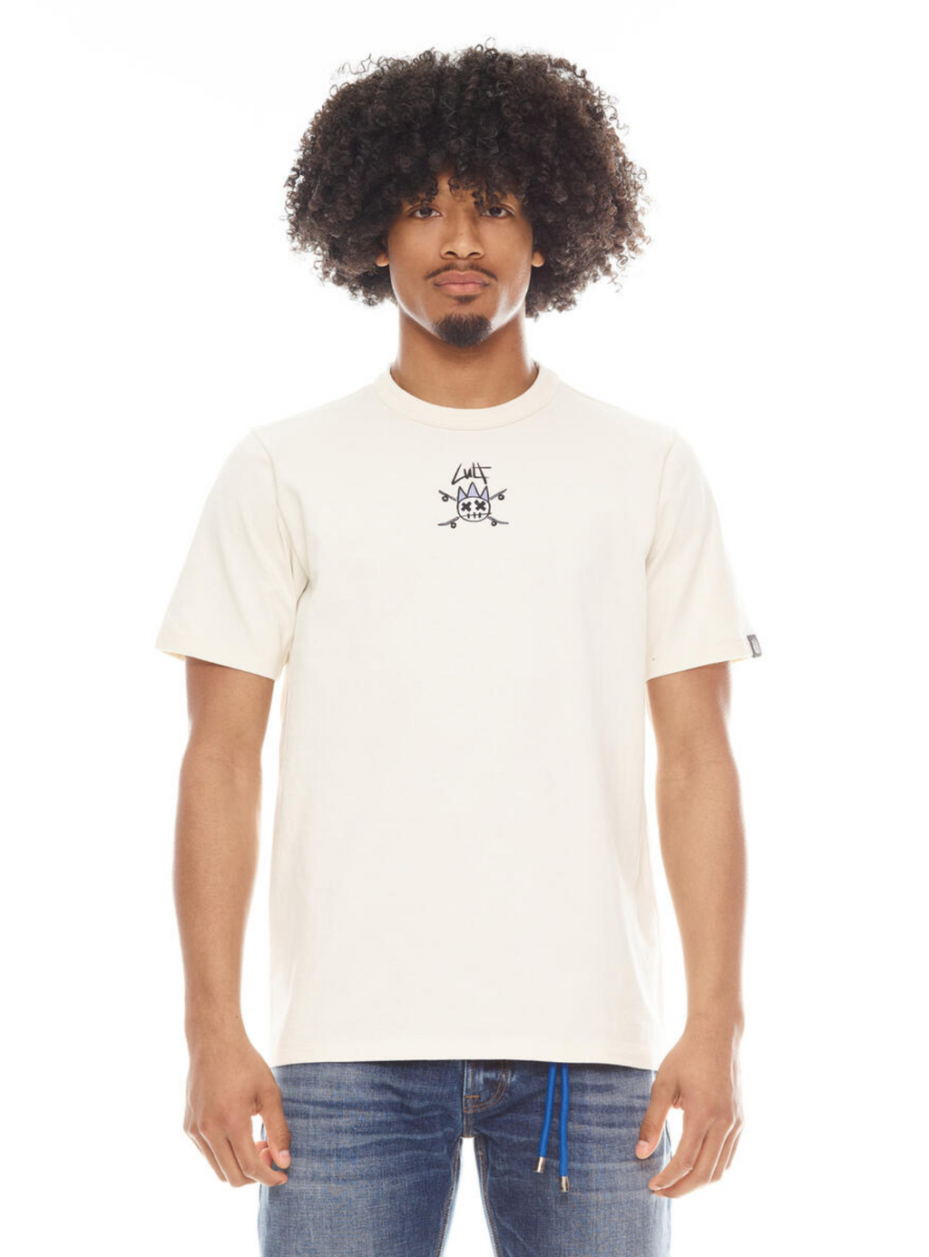 Cult Of Individuality T-Shirt - Crew Neck Always Creating - Winter Cream - 624B7-K82A