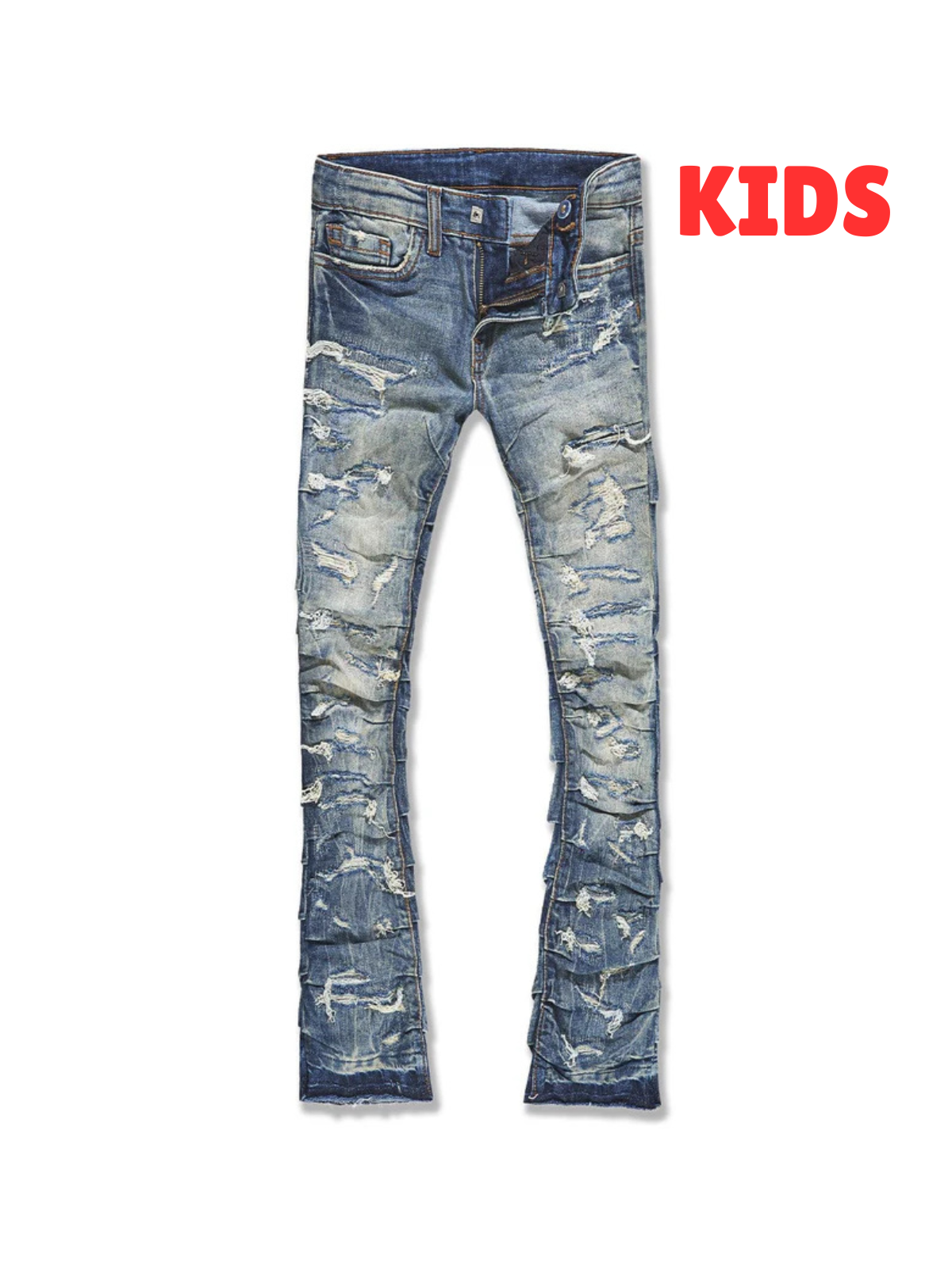 Jordan Craig Jeans - KIDS Stacked Ripple Effect - Desert Storm - JTF1157K