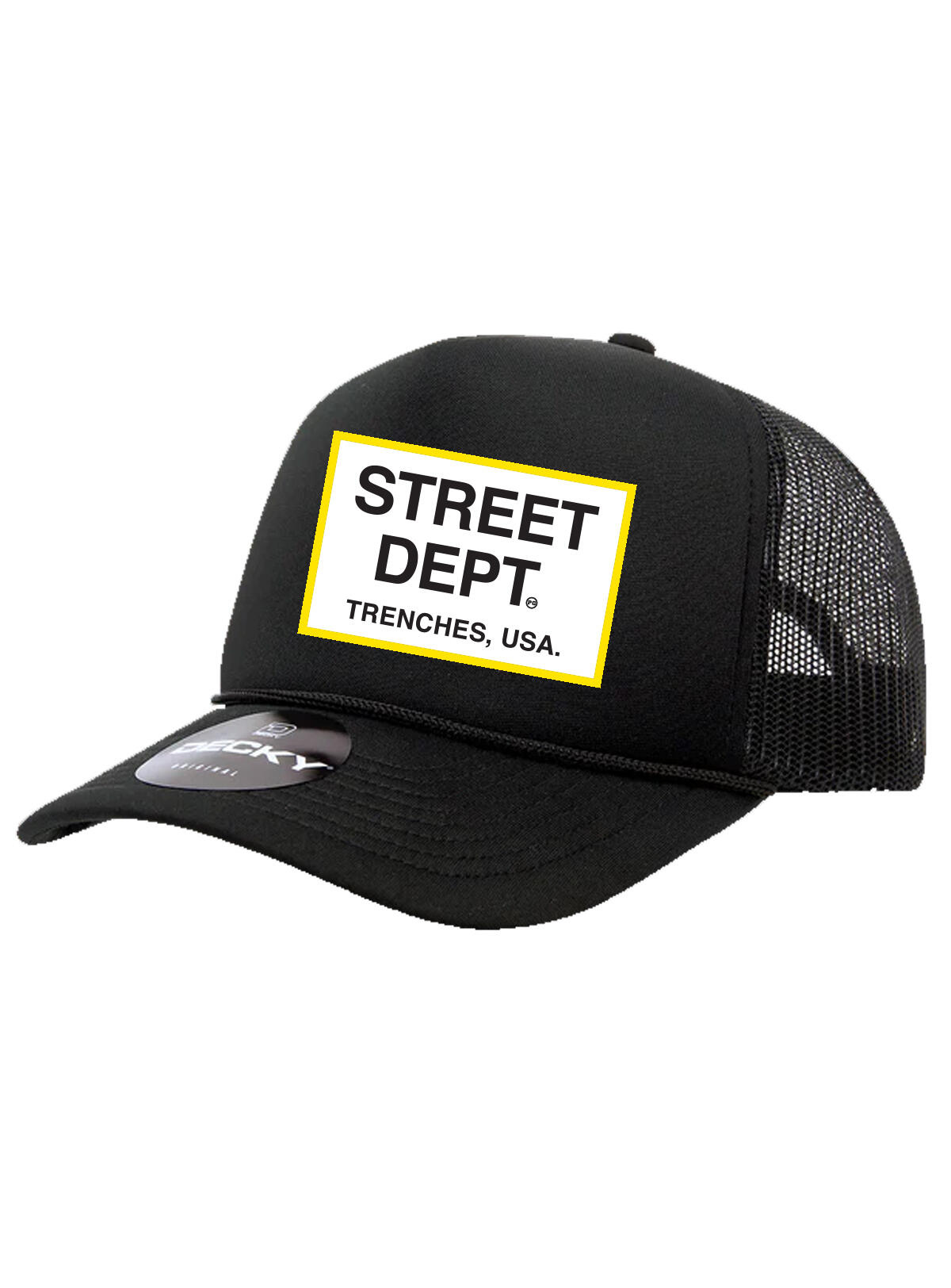 Pg Apparel Hat - Street Dept Trucker - Black\Yellow Gold - STDPT200