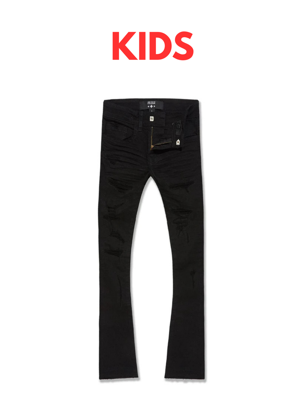Jordan Craig Jeans - Kids Stacked SYIP Denim - Black - JTF2117K