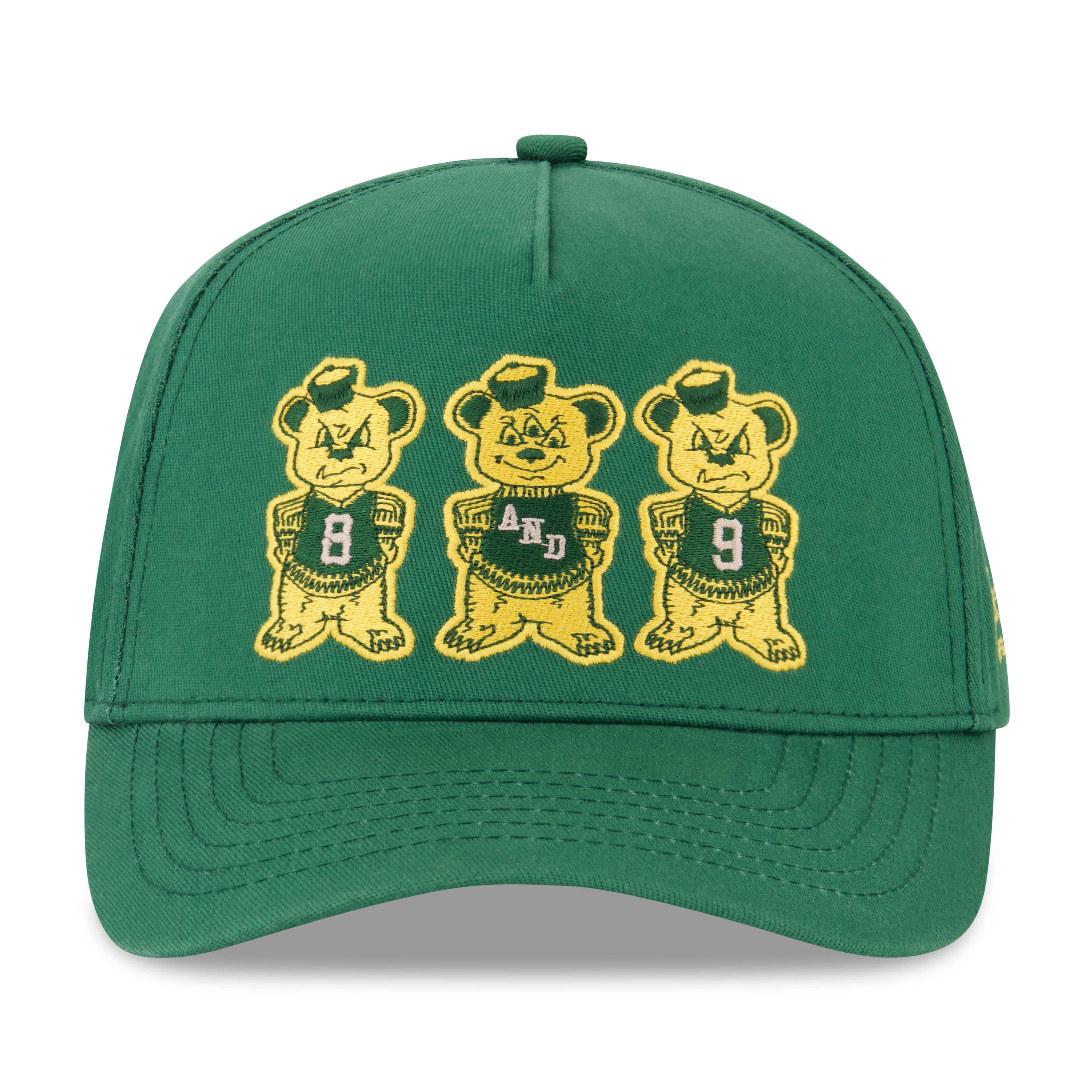 8&9 Hat - 3 Bears Green Snapback