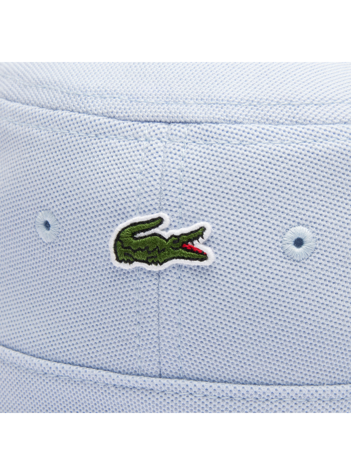 Lacoste Hat - Unisex Organic Cotton Bucket Hat - Light Blue J2G - RK2056