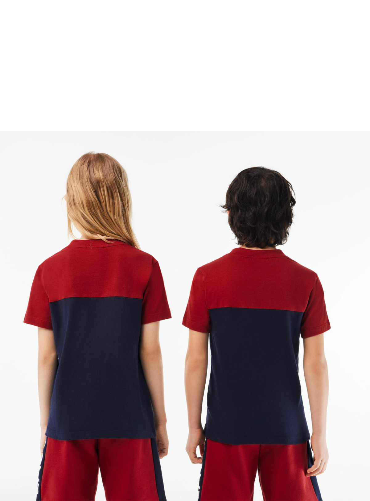 Lacoste Sweatsuit -  Kids' Colorblock Organic Cotton - Bordeaux\Navyblue IQF - TJ5289