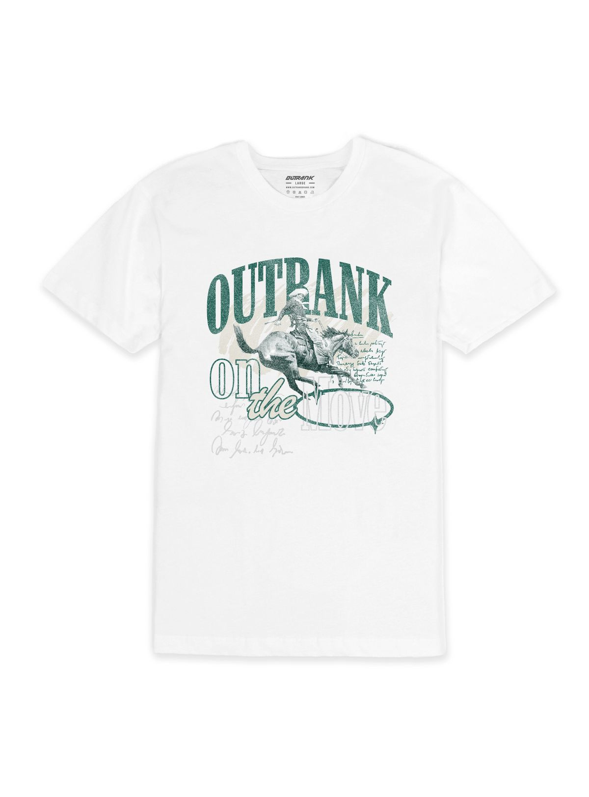Outrank T-Shirt - On Our Way Up - White - OR3048