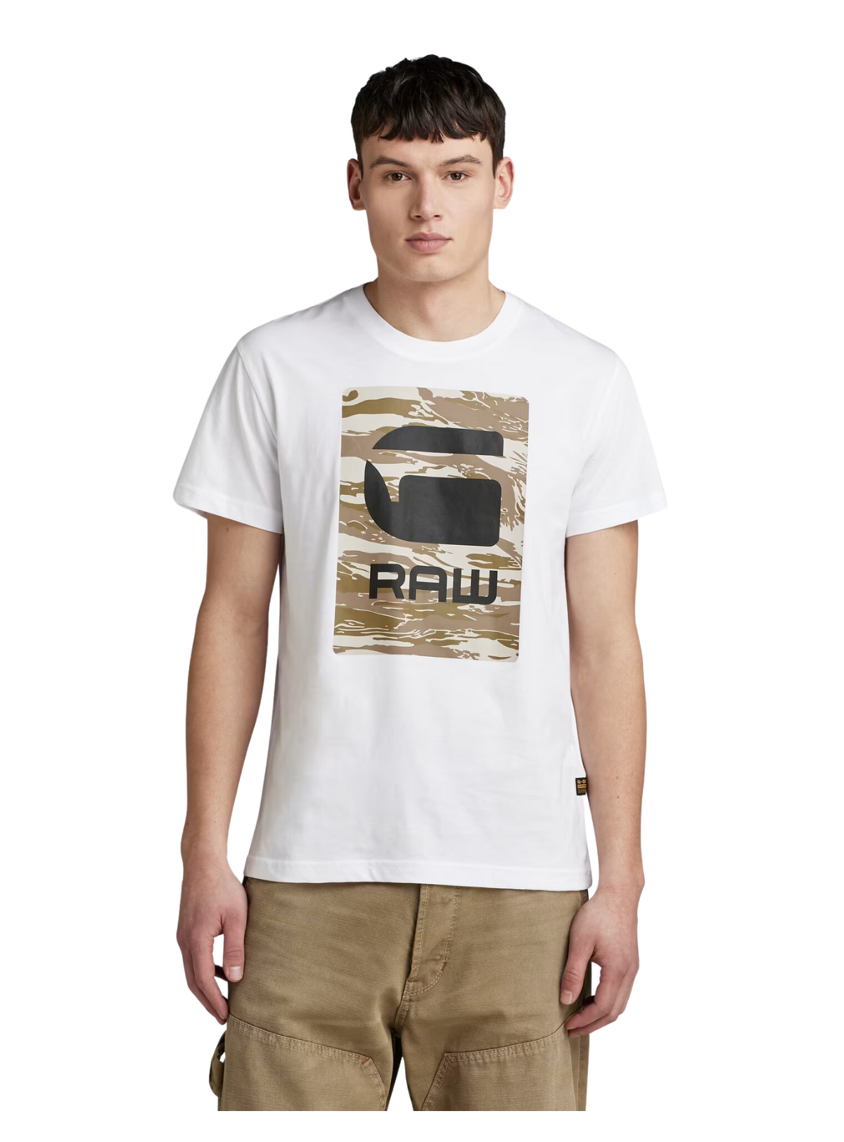 G-Star T-Shirt - Camo Box Graphic - White - D25019