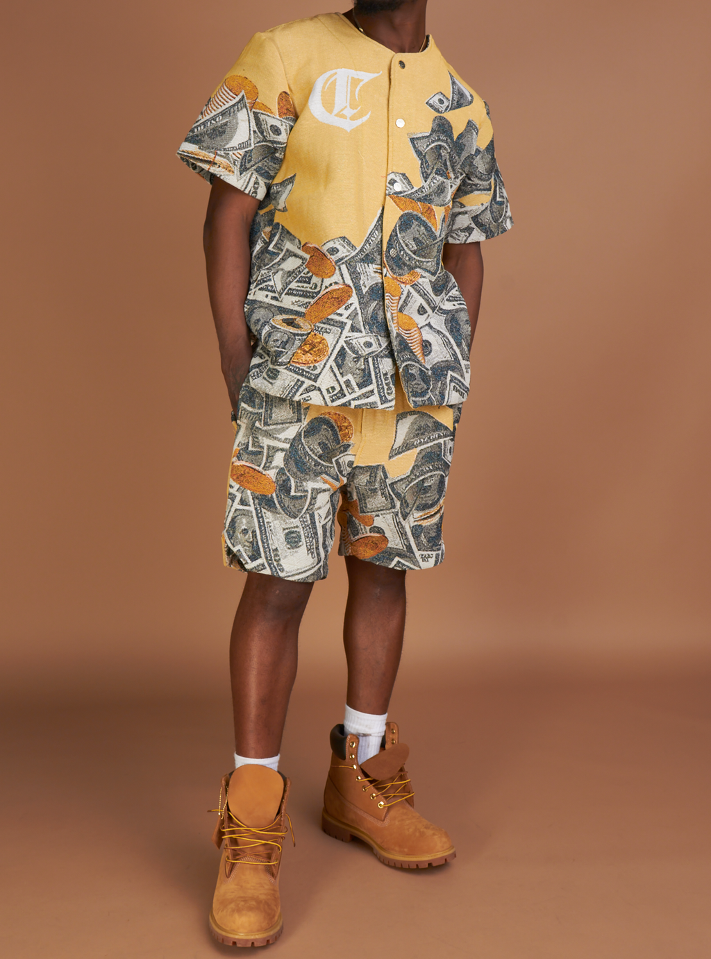 Majestik Shorts - CREAM Tapestry Jacquard - Beige  - TS2492