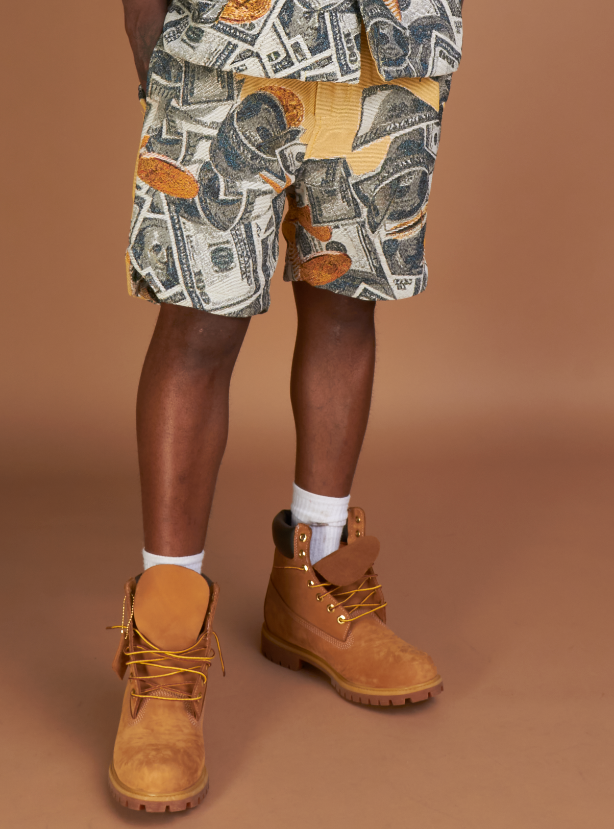 Majestik Shorts - CREAM Tapestry Jacquard - Beige  - TS2492