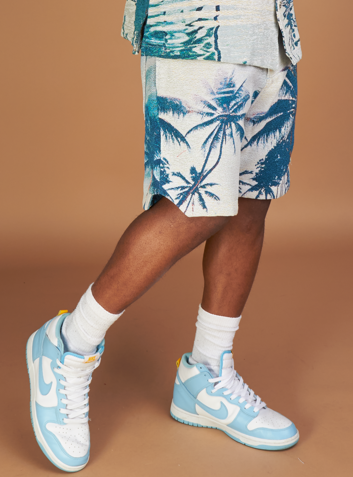 Majestik Shorts - Lost Paradise Tapestry Jacquard - Light Blue  - TS2495