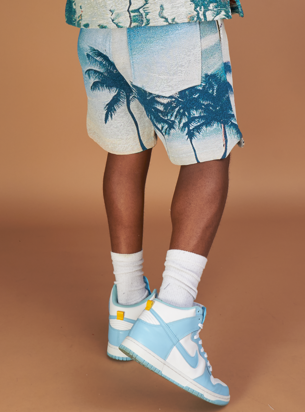 Majestik Shorts - Lost Paradise Tapestry Jacquard - Light Blue  - TS2495