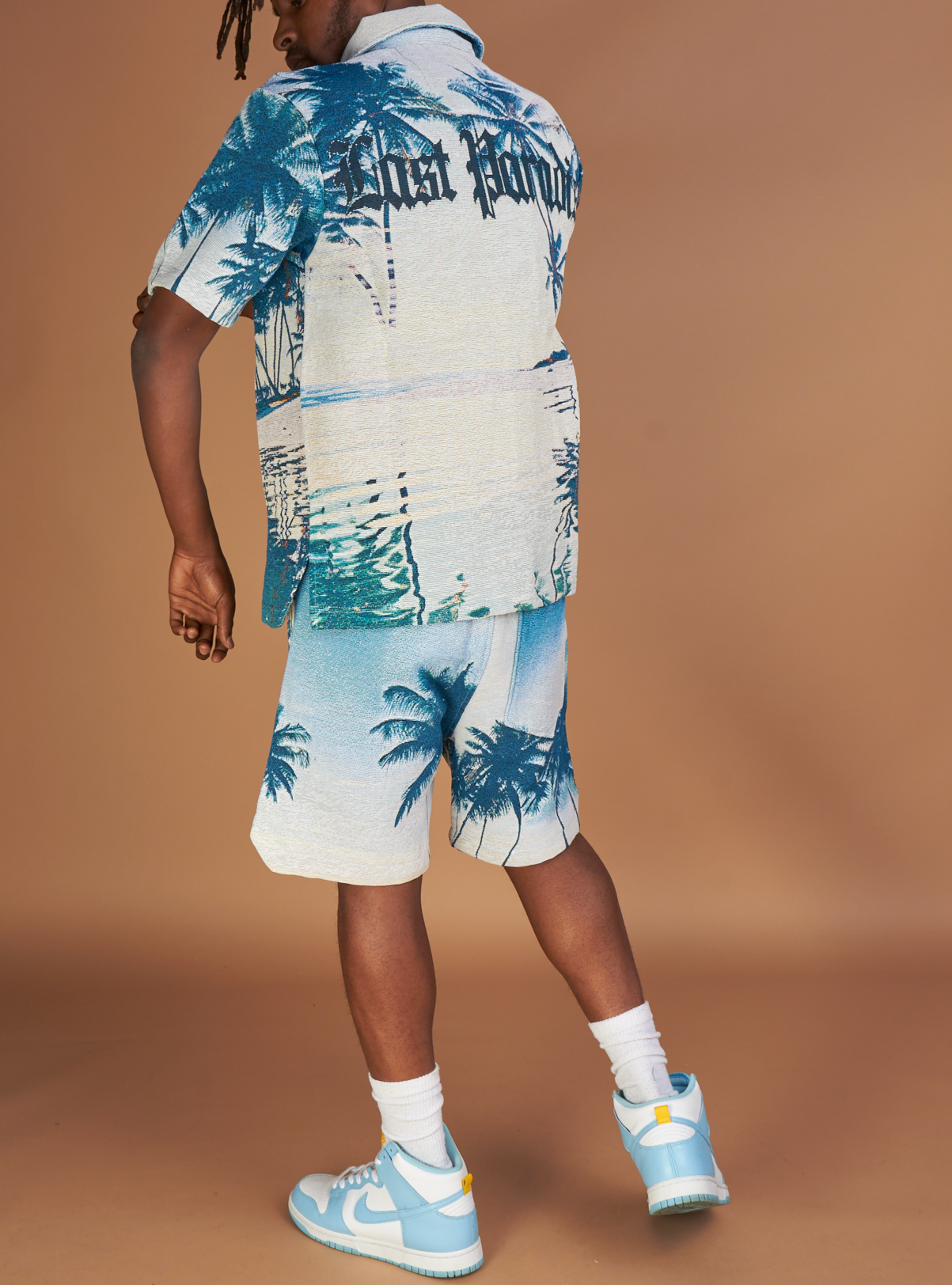 Majestik Shorts - Lost Paradise Tapestry Jacquard - Light Blue  - TS2495