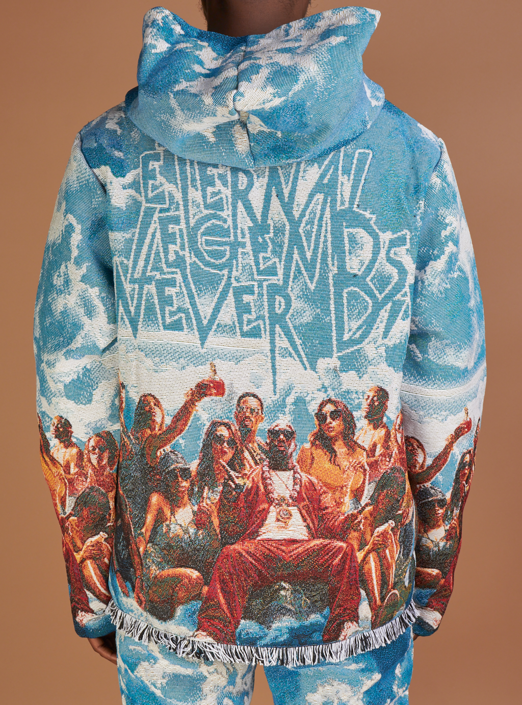 Majestik Hoodie - Golden Era Tapestry Jacquard - Light Blue  - TH2452