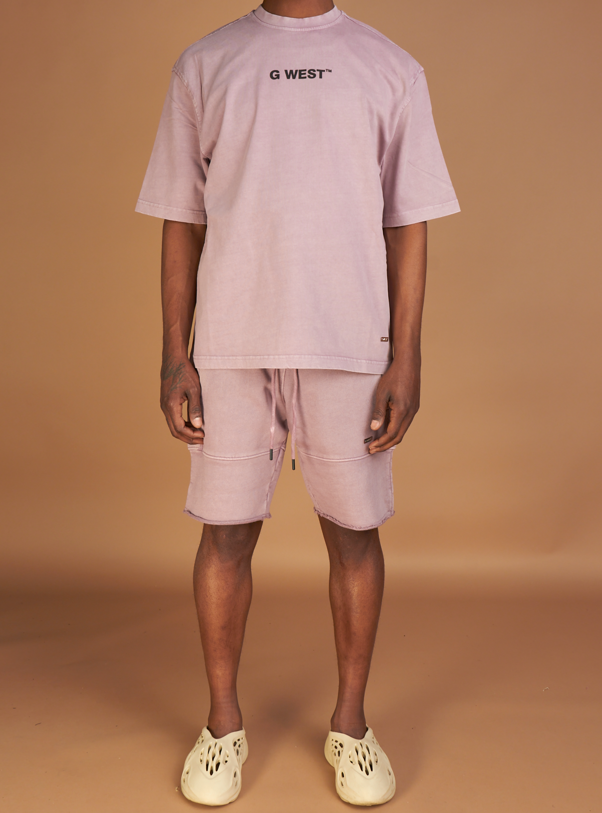 G West Short Set - Stone Wash - Pink  - GWAPT2024