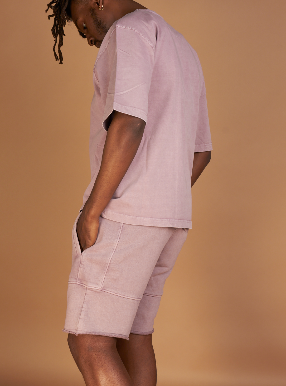 G West Short Set - Stone Wash - Pink  - GWAPT2024