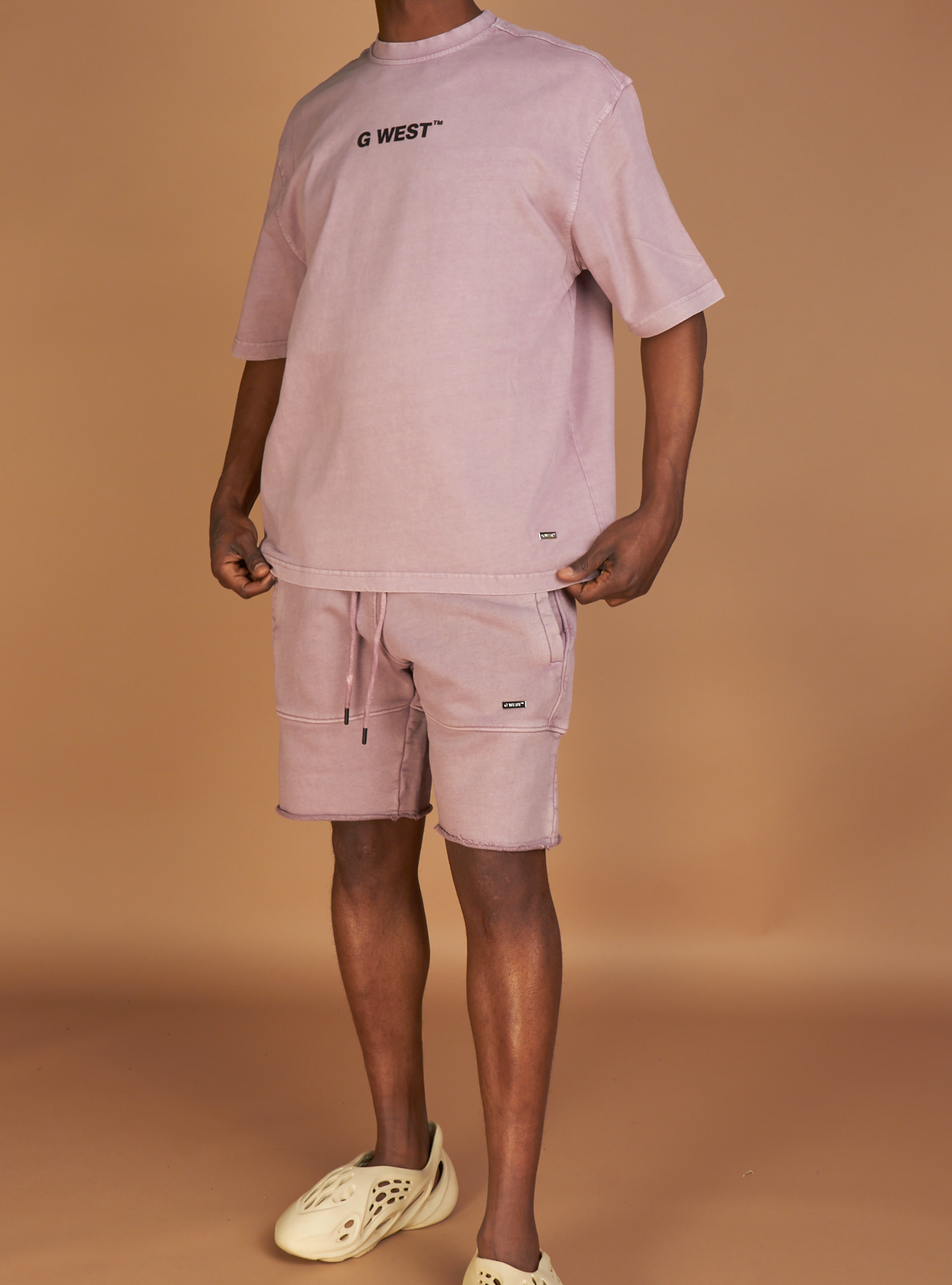 G West Short Set - Stone Wash - Pink  - GWAPT2024