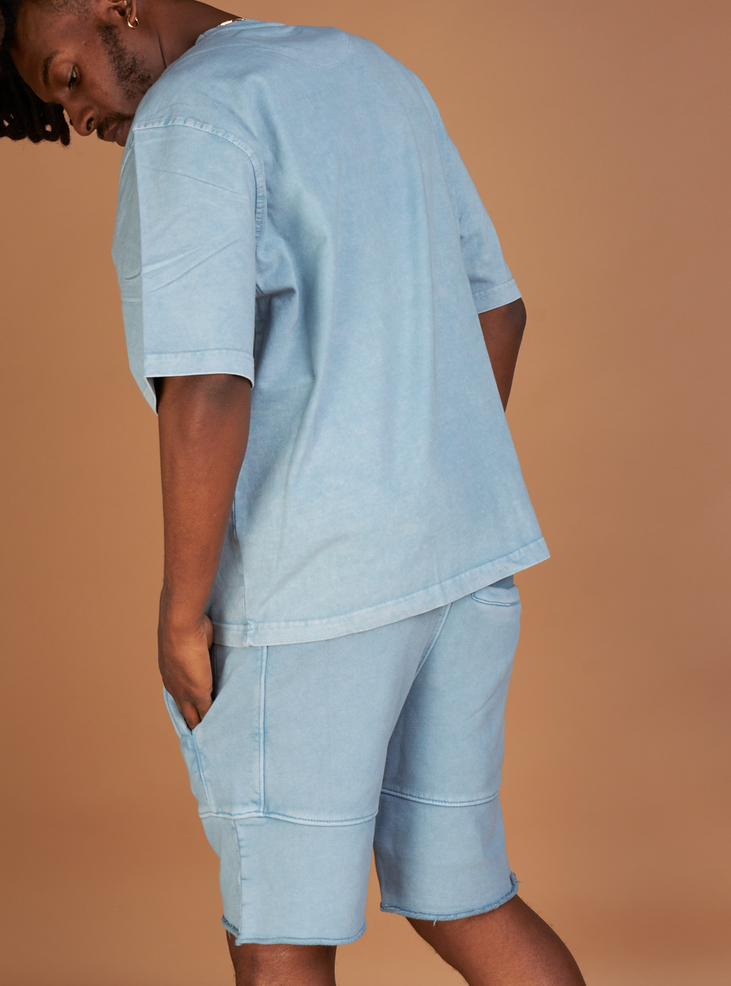 G West Short Set - Stone Wash - Blue - GWAPT2024