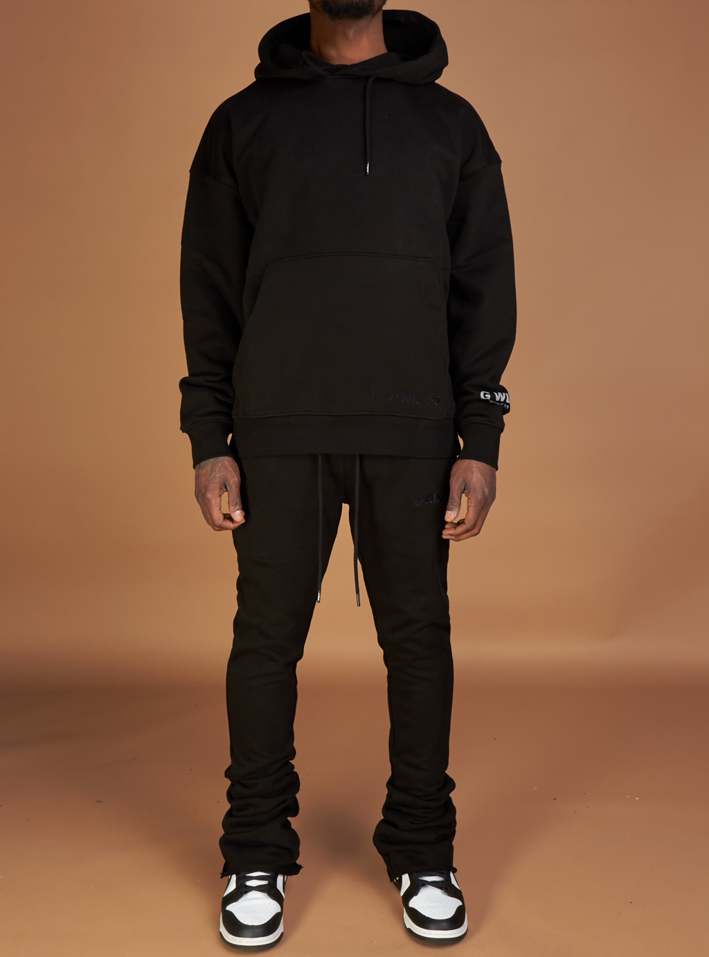 G West Jogger Set - Crypt Pull Over - Black - GWAPHD2035