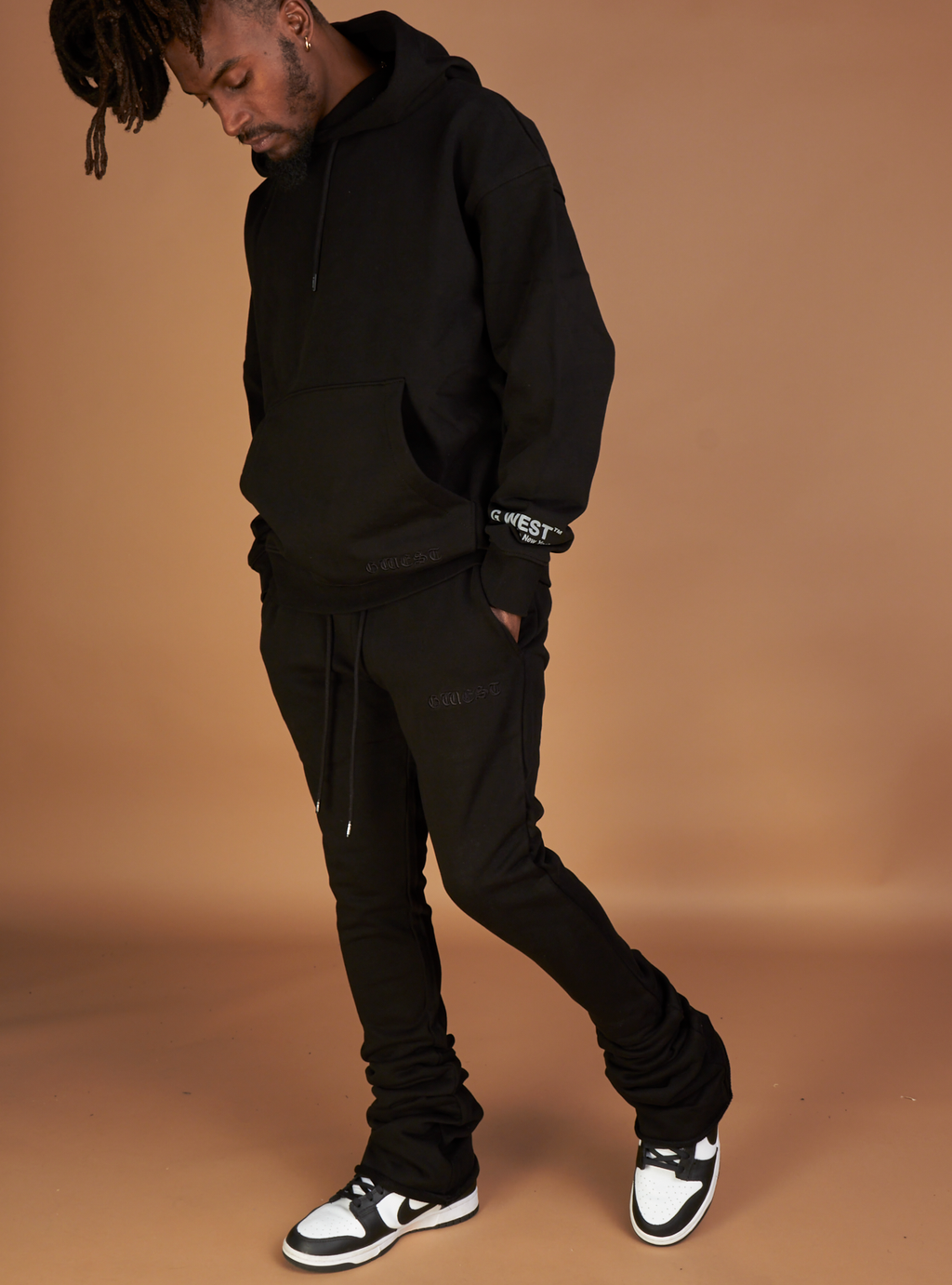 G West Jogger Set - Crypt Pull Over - Black - GWAPHD2035