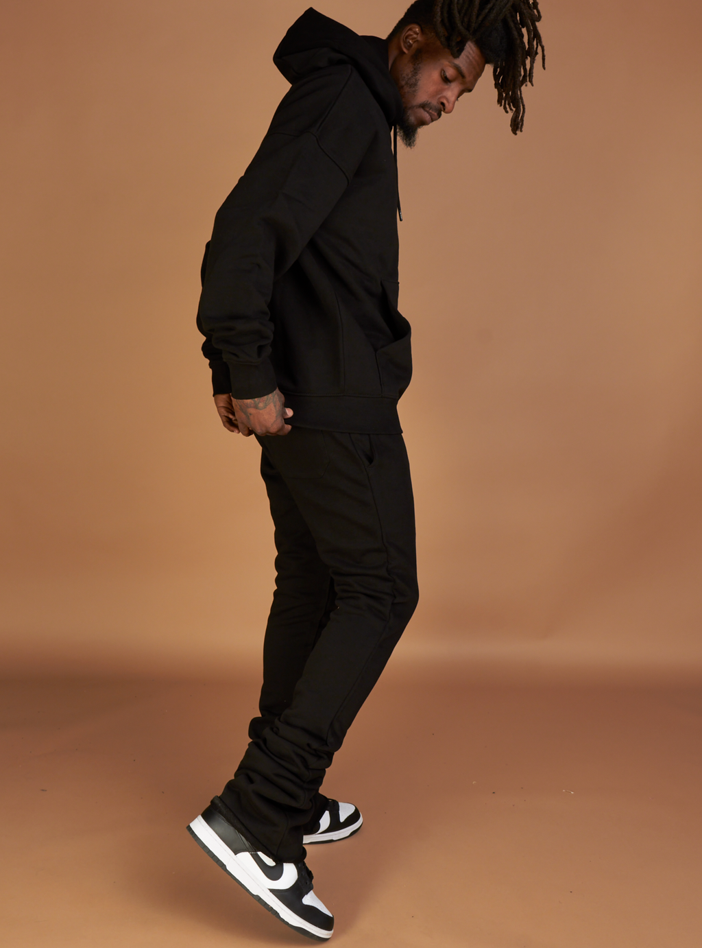 G West Jogger Set - Crypt Pull Over - Black - GWAPHD2035