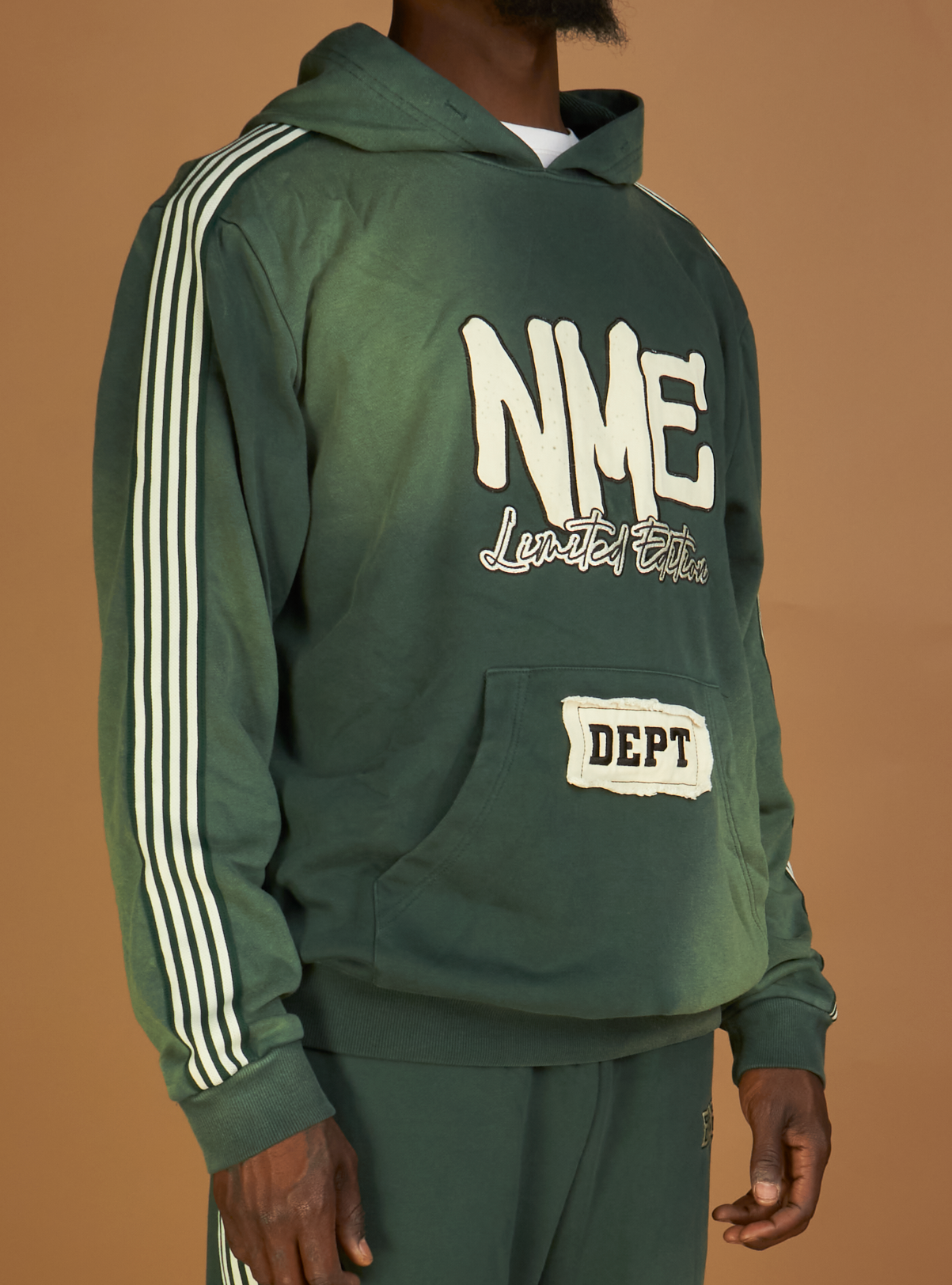 NME Hoodie - Ewing - Washed Green - 008