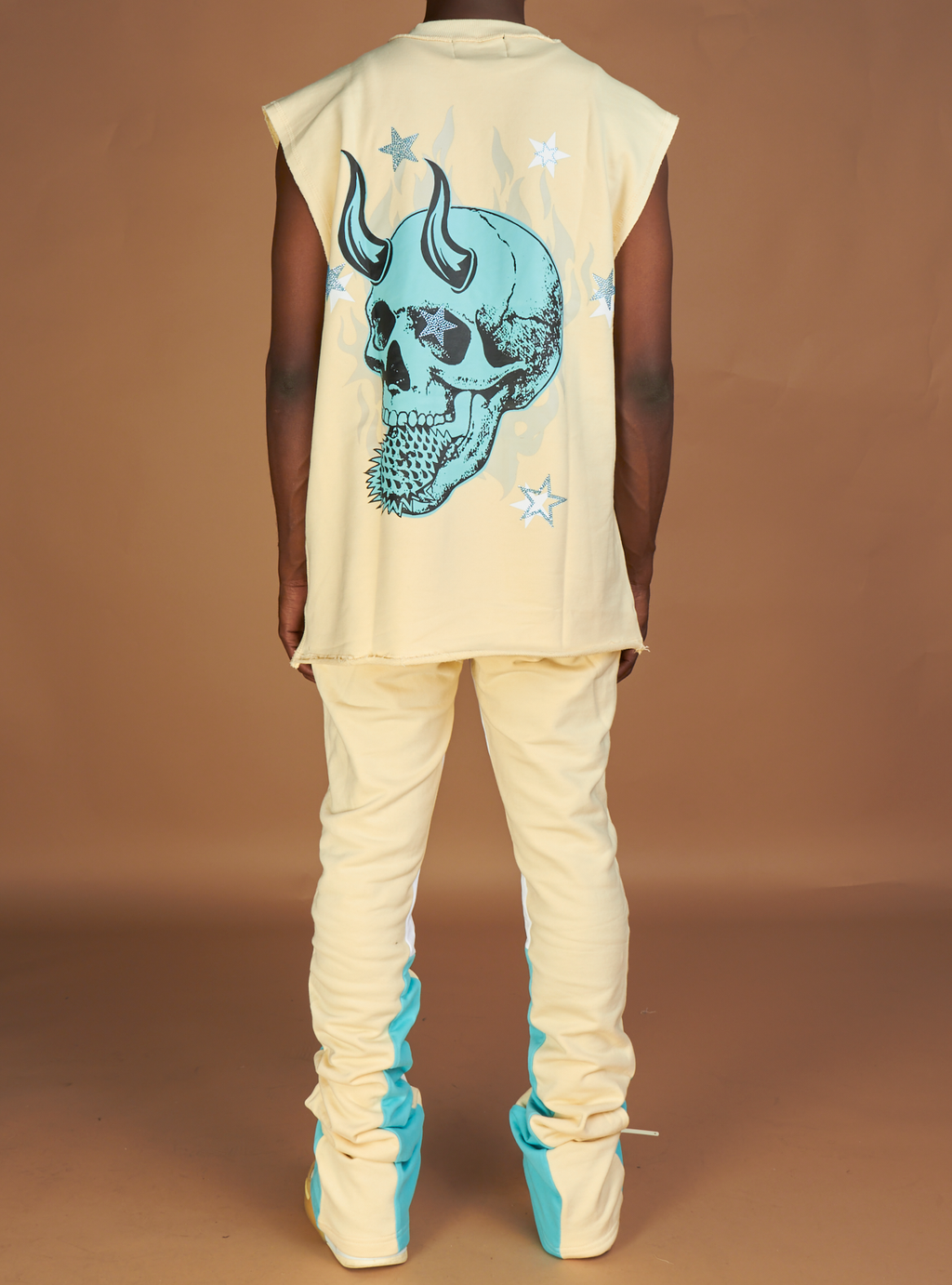 Politics Jogger Set - Stockten - Cream And Black - 704