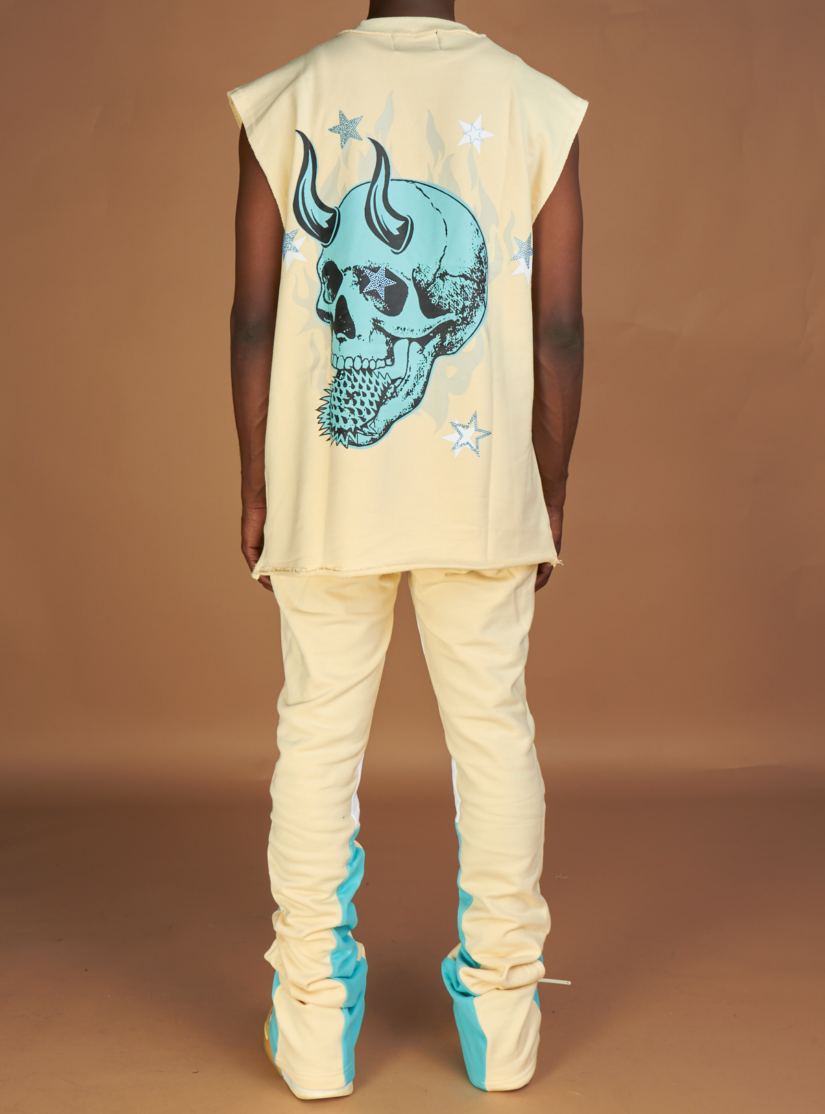 Politics Jogger Set - Stockten - Cream And Black - 704