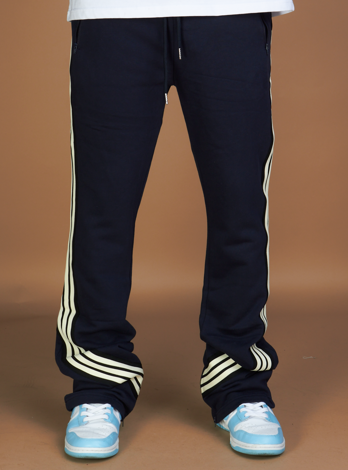 NME - Fleece Tracks - Crix - Navy - 301 - Stacked Sweatpants