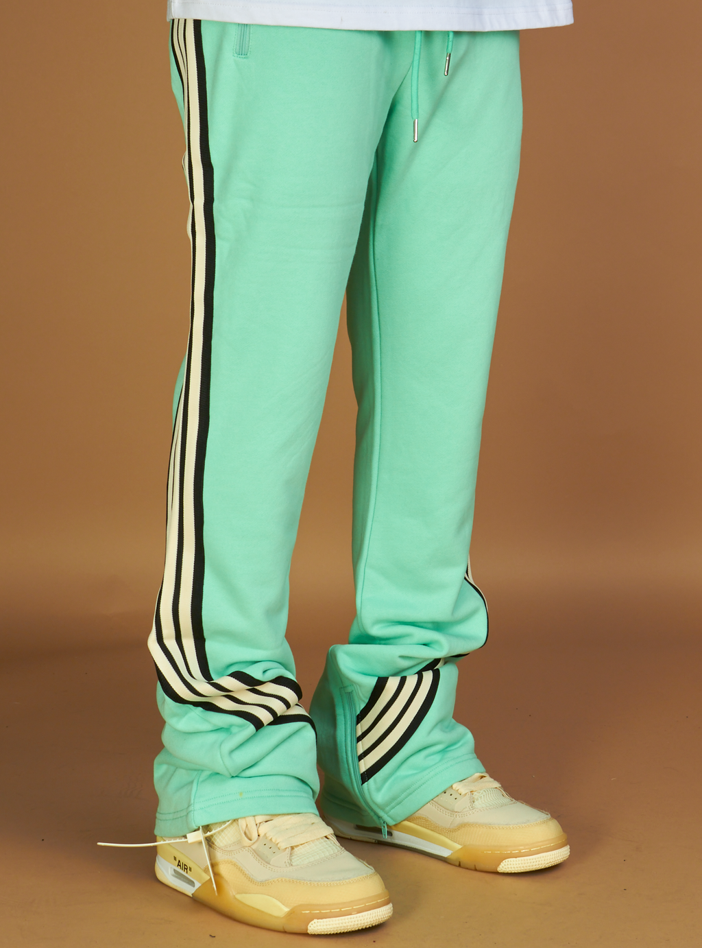 NME - Fleece Tracks - Crix - Mint - 701 - Stacked Sweatpants
