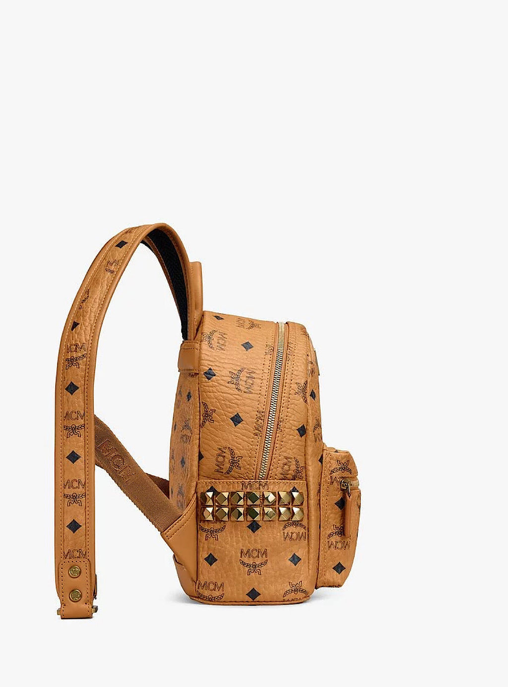 Mcm Backpack - Cognac - With Studs