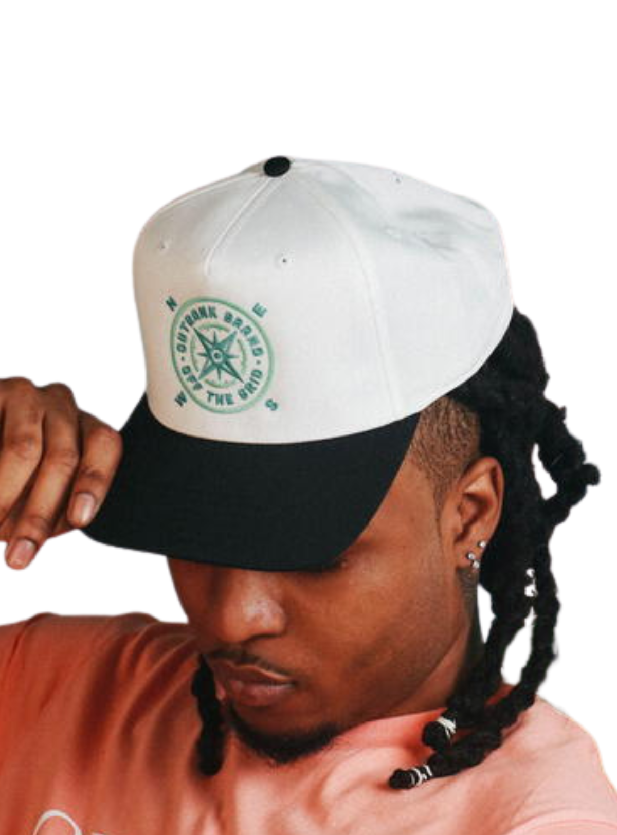 Outrank Hat - Off The Grid Snapback - White\Black - QSH254