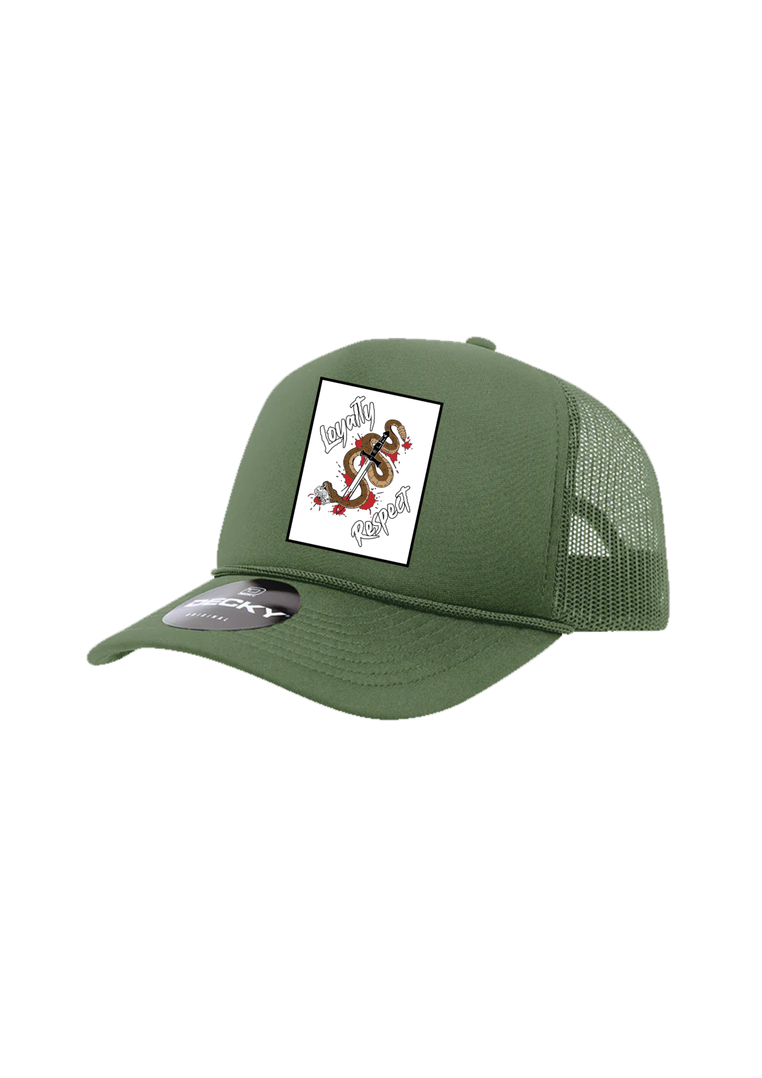 Pg Apparel Hat - Snake - Olive - SNK200