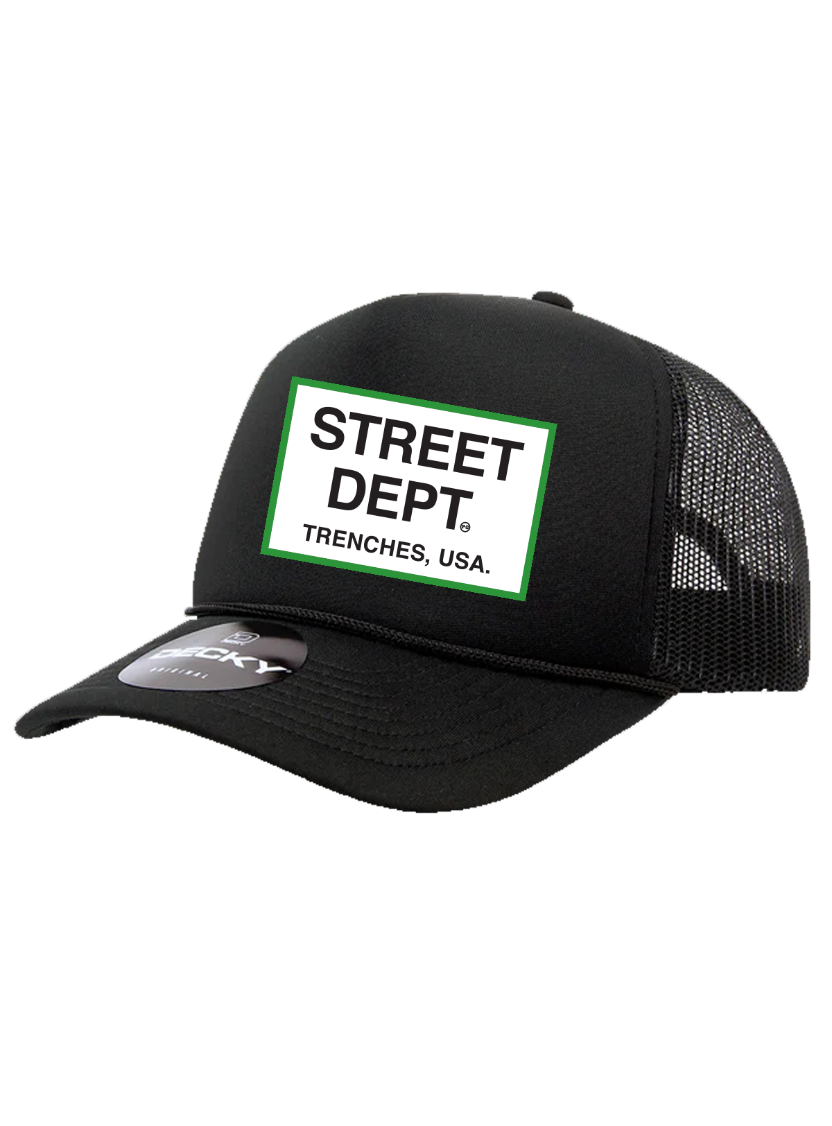 Pg Apparel Hat - Street Dept - Black And Green - STDPT200
