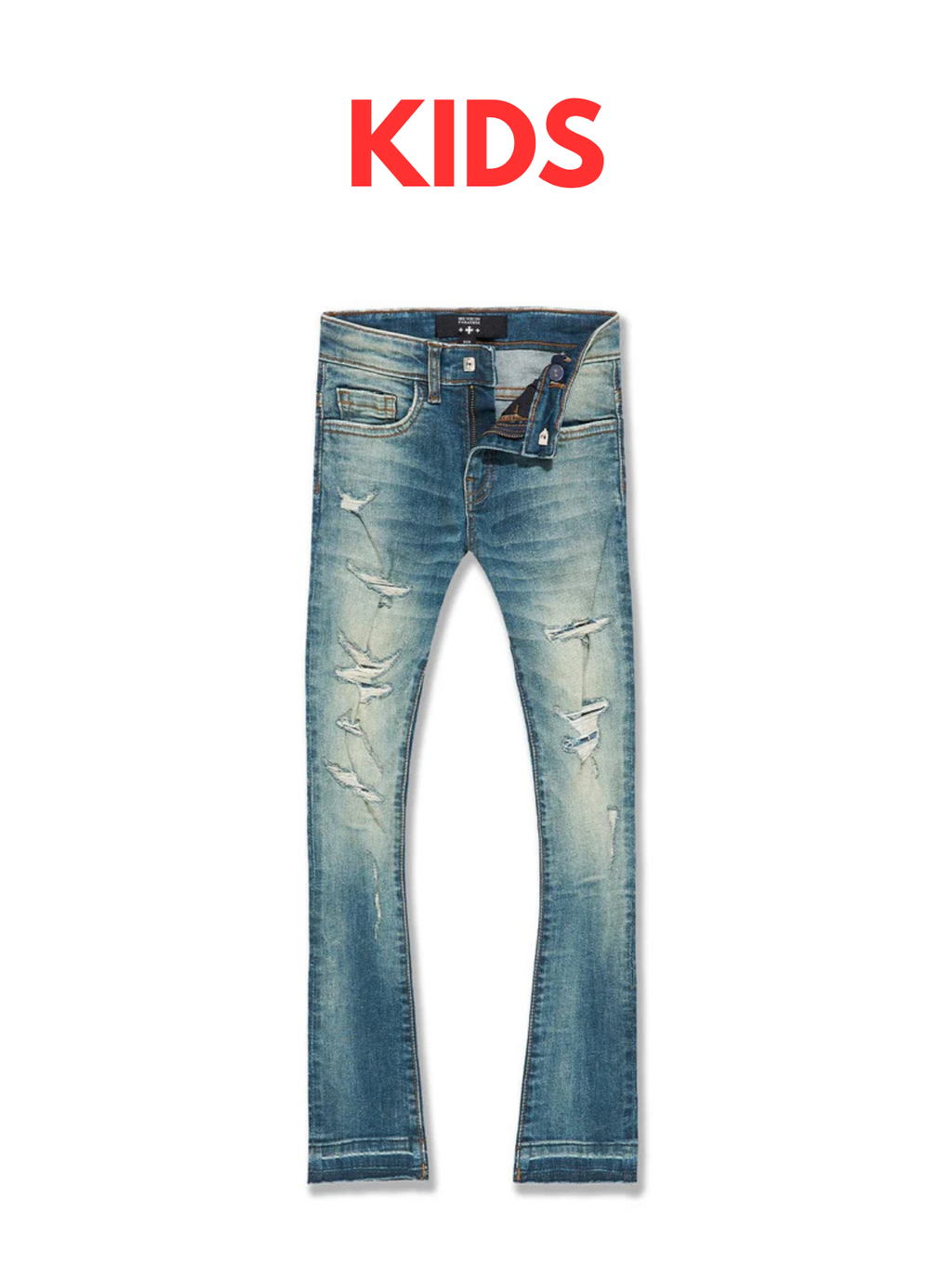 Jordan Craig Jeans - Kids Stacked SYIP Denim - Desert Storm - JTF2117K