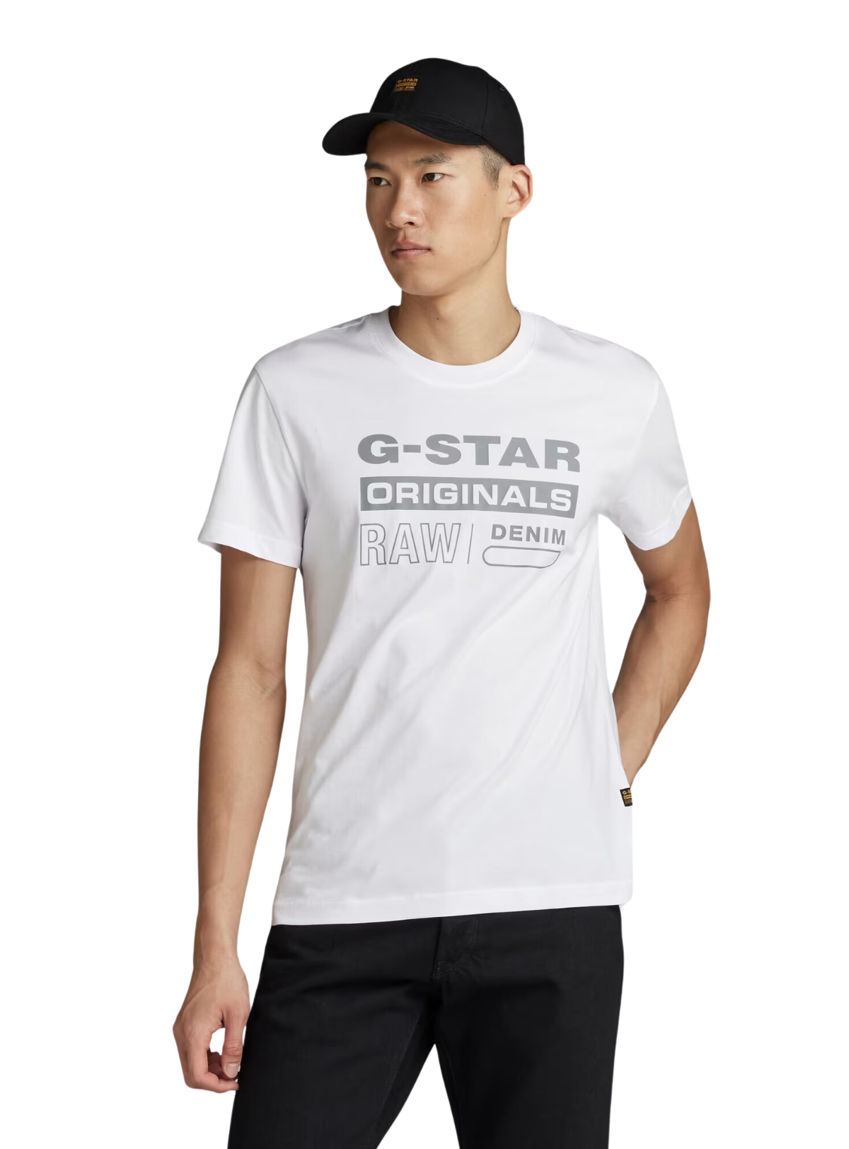 G-Star T-Shirt - Reflective Originals Graphic - White And Grey - D25020