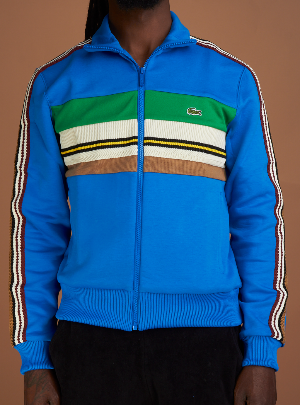 Lacoste Sweater -  Paris French Made Zipped Colorblock - Multi