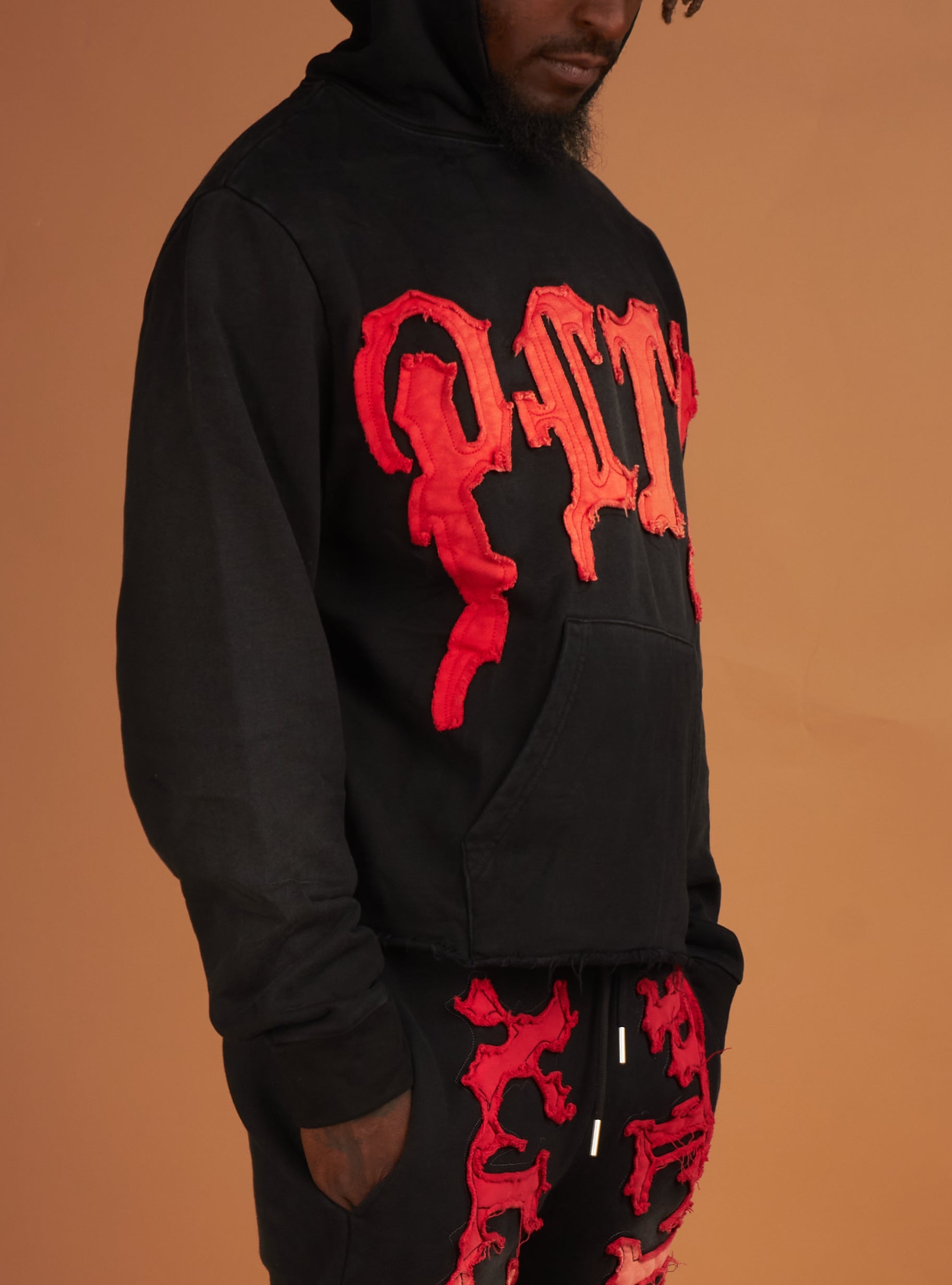 Politics Hoodie - Hale - Black and Red - 300