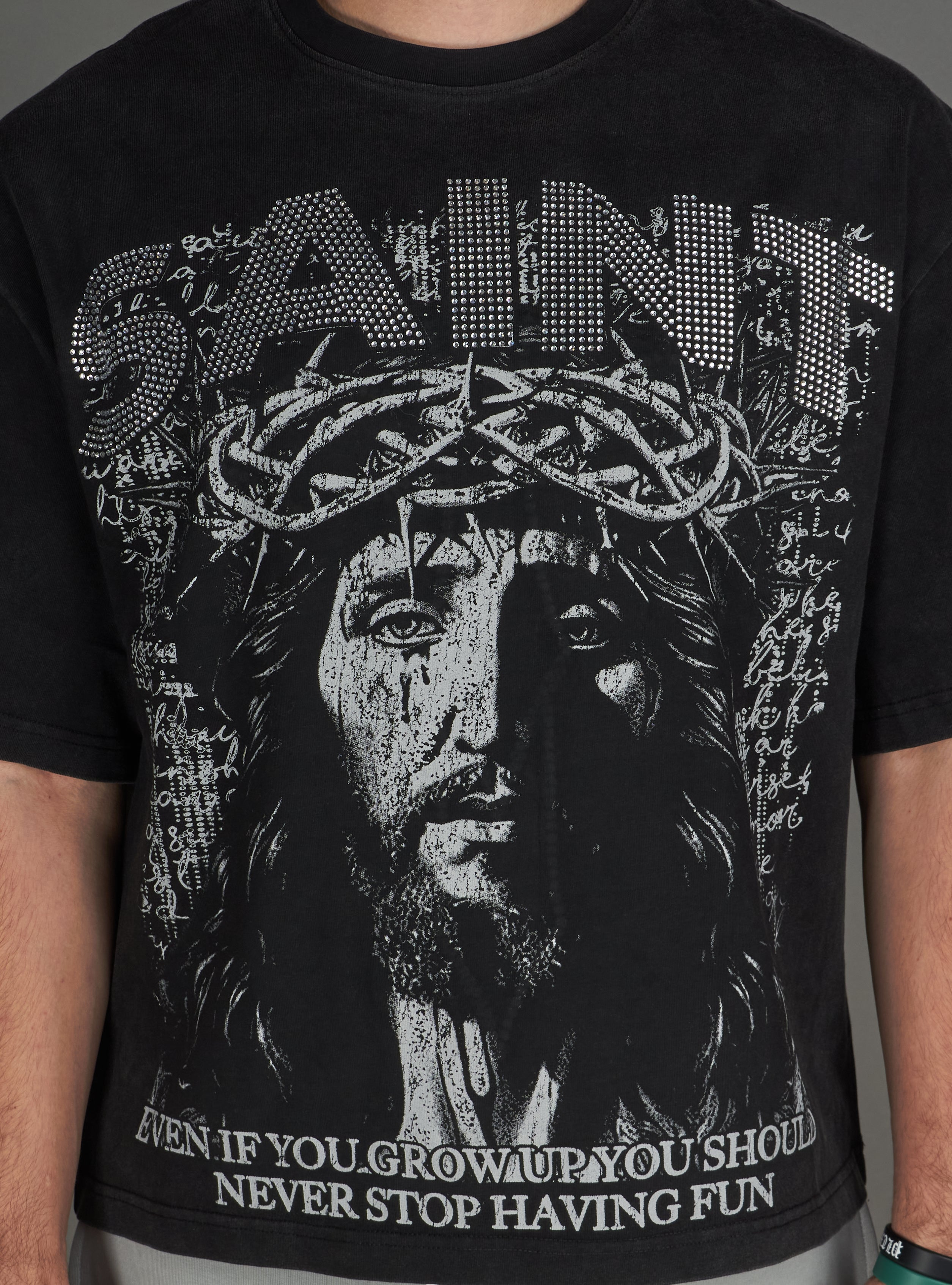 NME T-Shirt - Cole -  Black Wash  - 206