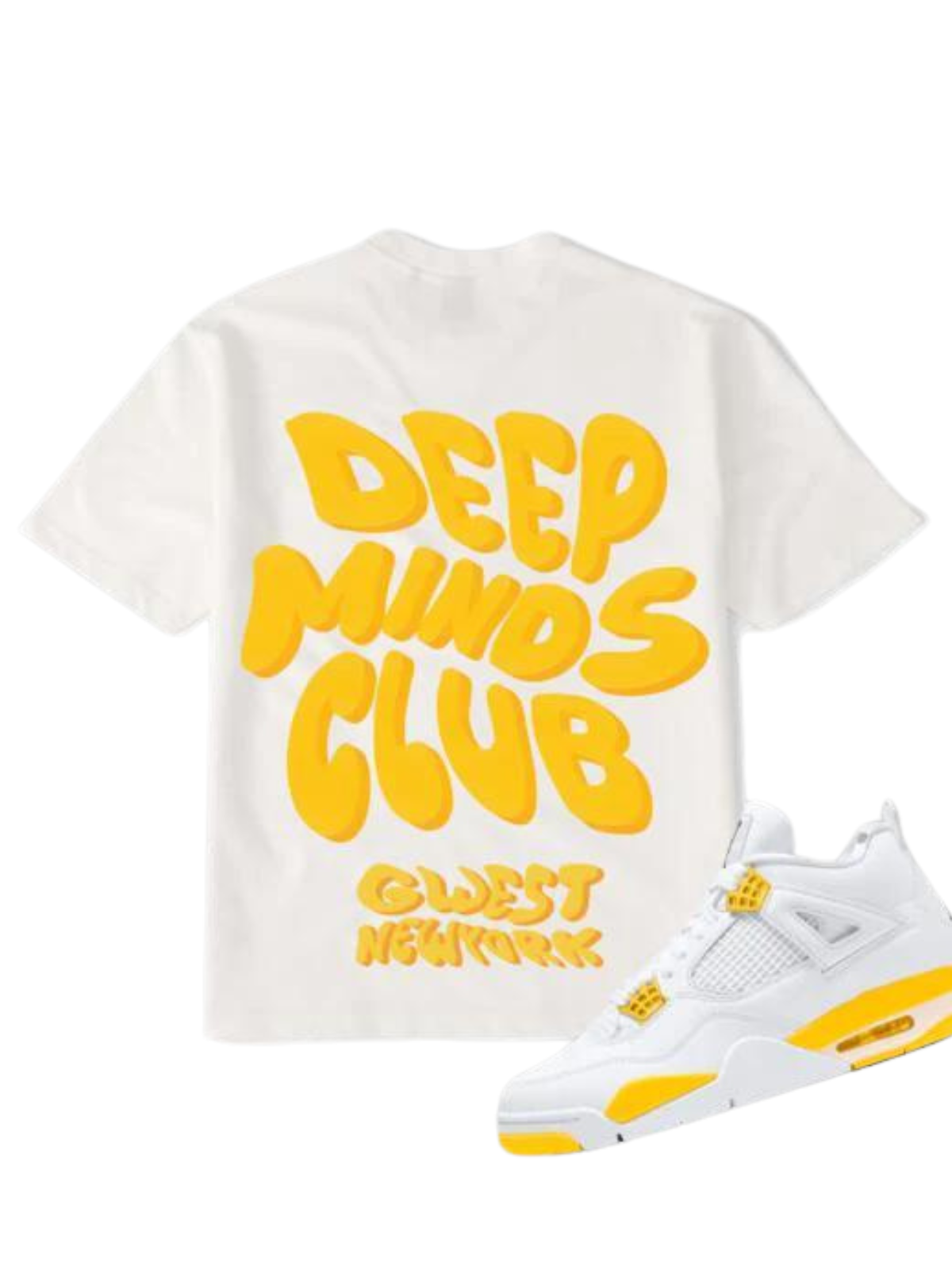 G West T-Shirt - Deep Minds Club - White - GWPPT9026