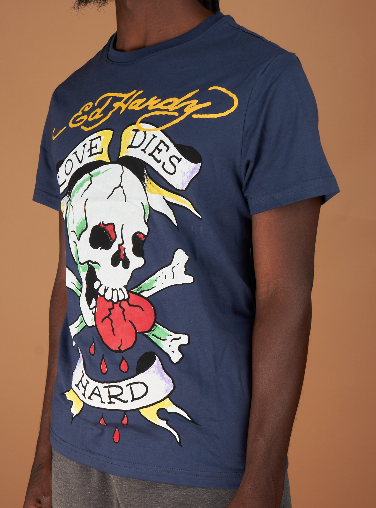 Ed Hardy T-Shirt - Eggplant Love Skull - Navy - EMHD1100-126
