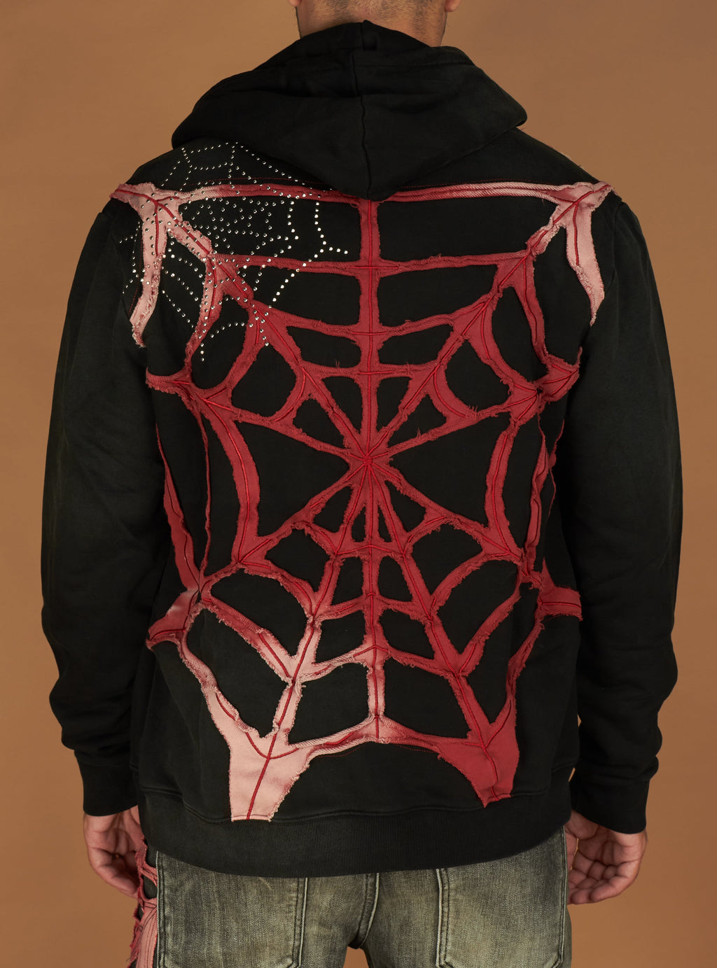 Politics Hoodie - Web - Black and Red  - 301