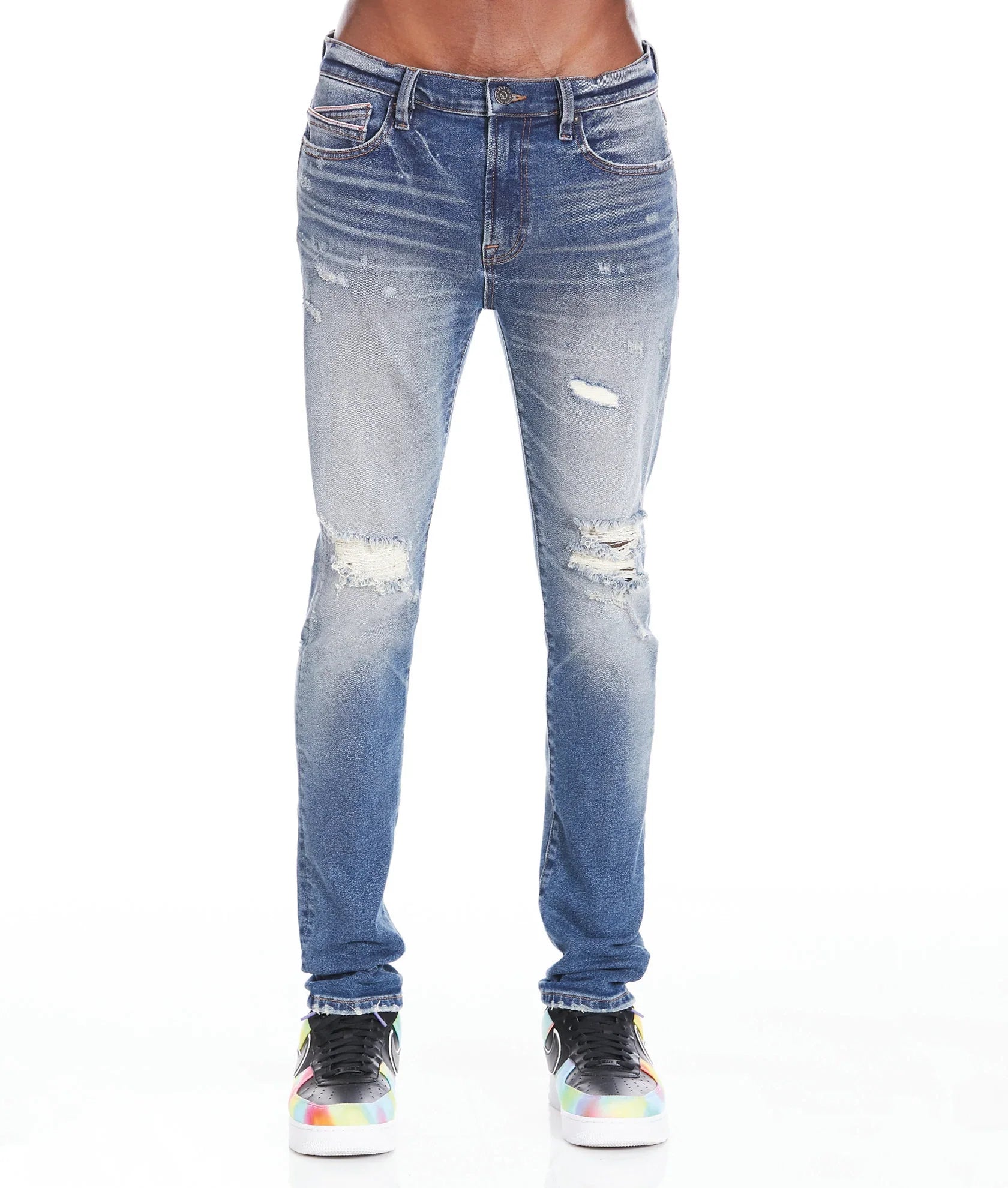 Cult Of Individuality Jeans - Pink Super Skinny Stretch - Blue - 621A0-SS06W